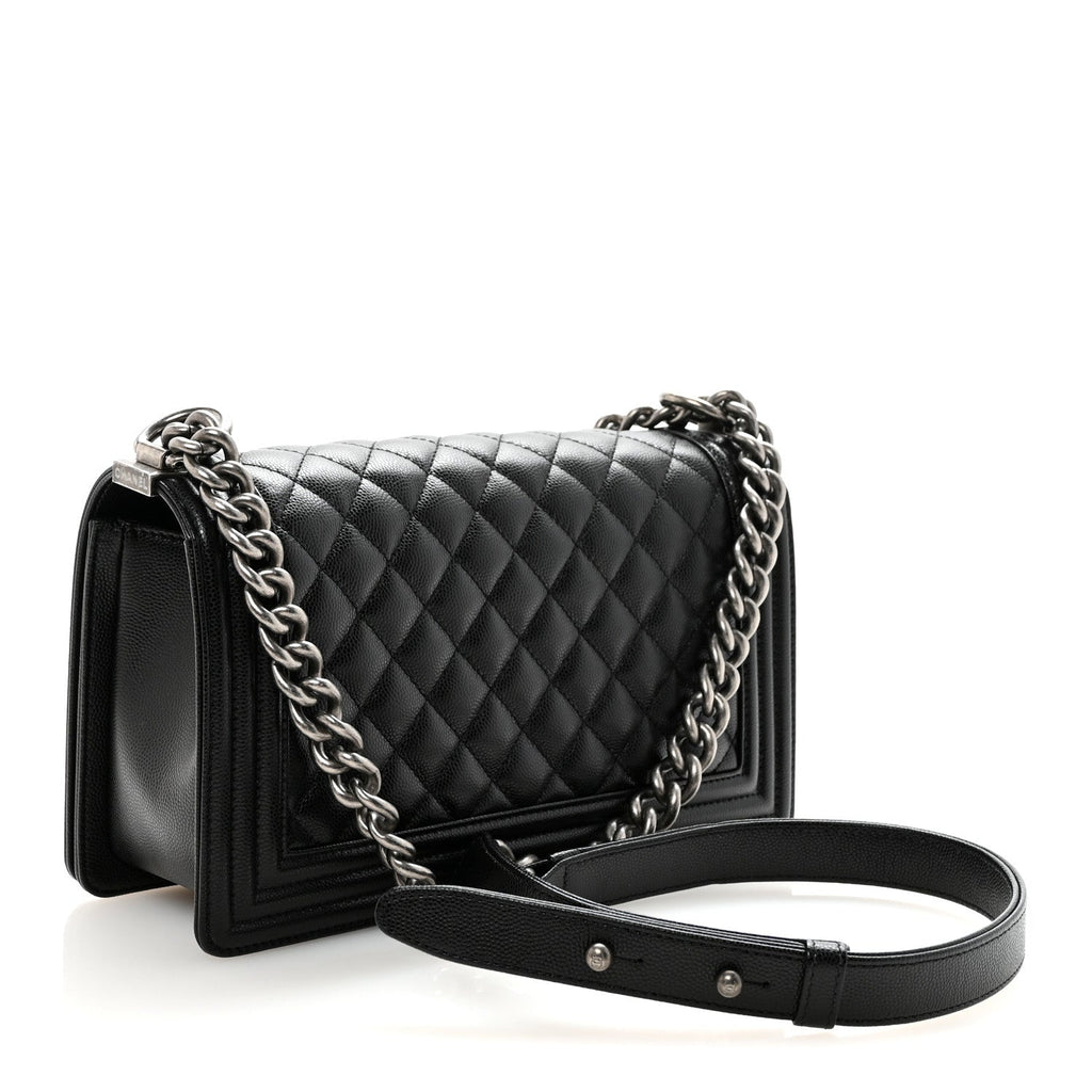 Chanel Caviar Quilted Medium Boy Flap Black