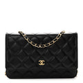 Chanel Caviar Quilted Wallet on Chain WOC Black