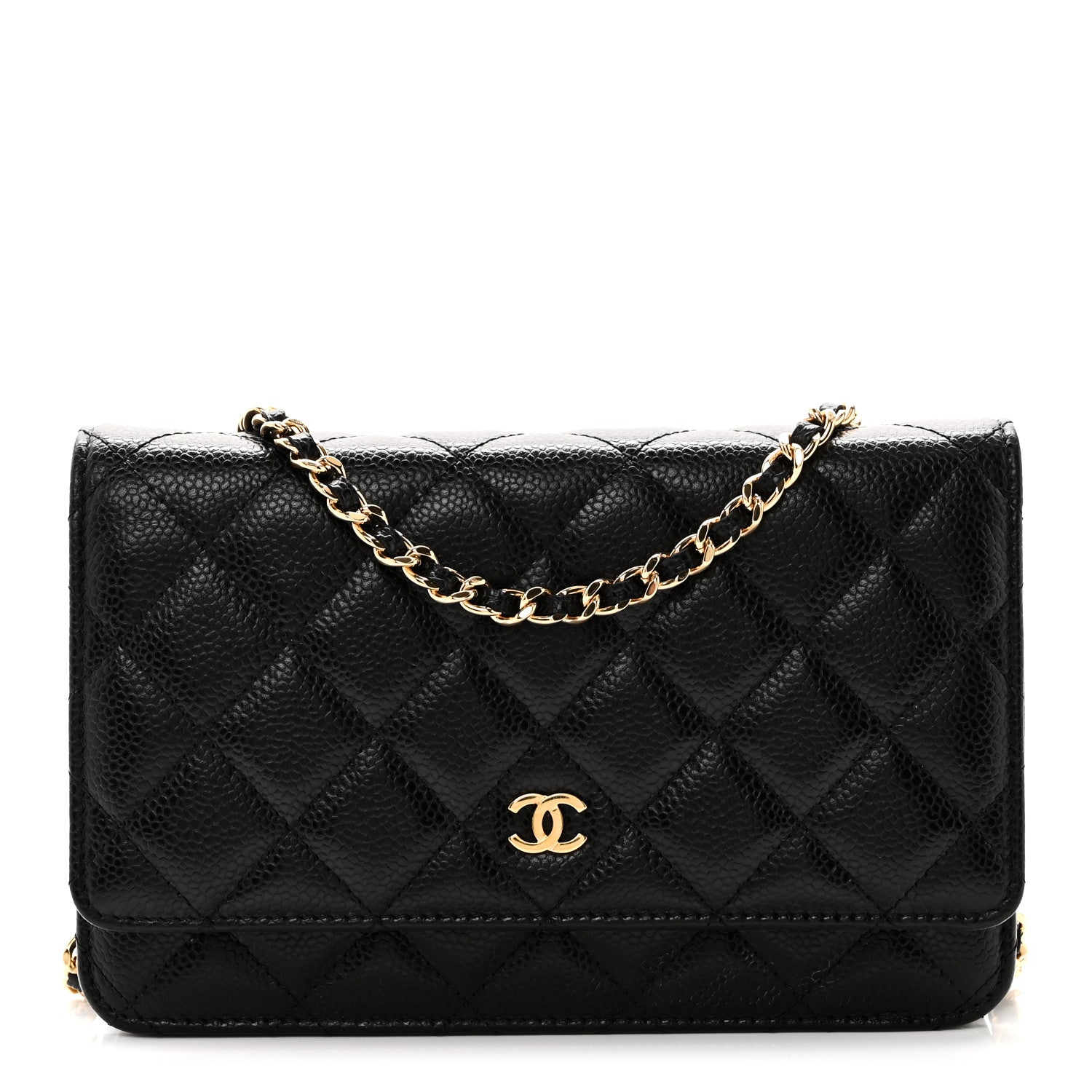 Chanel Caviar Quilted Wallet on Chain WOC Black