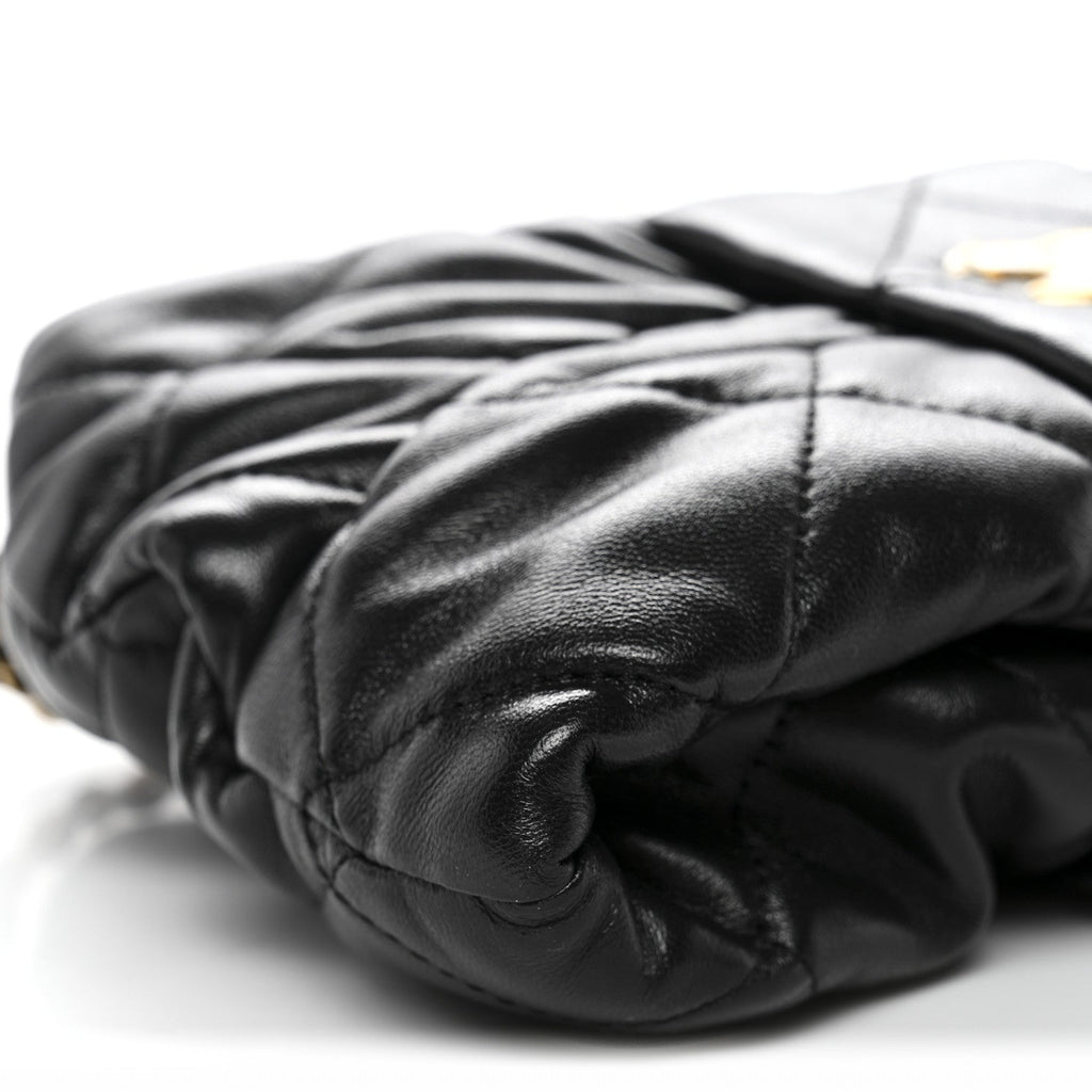 Chanel Lambskin Quilted Mini Bow Bag Black