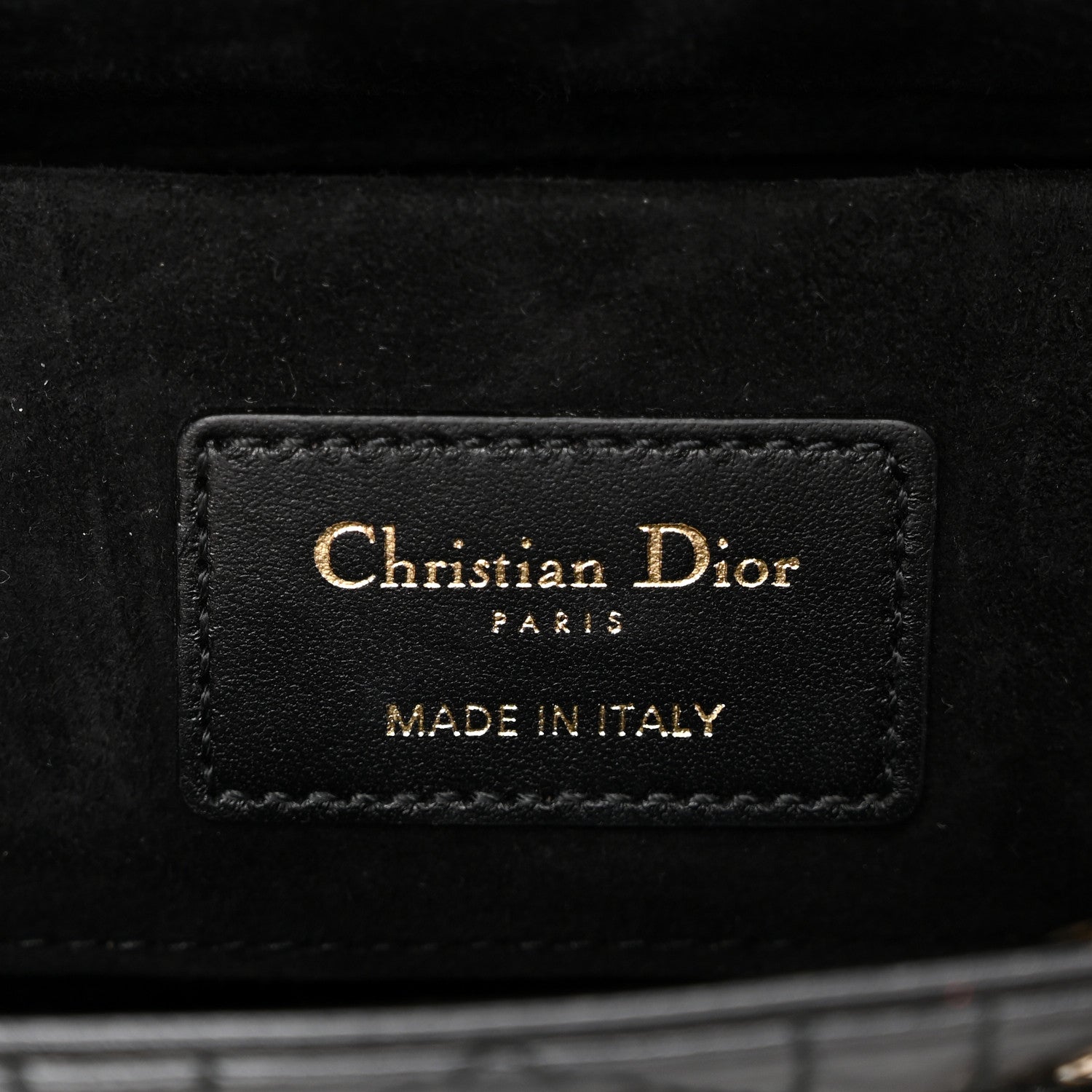 Christian Dior Lambskin Cannage Small Lady D-Joy Black