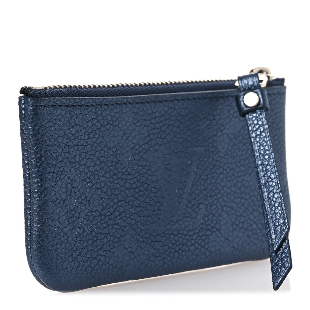 Louis Vuitton Metallic Empreinte Monogram Giant Key Pouch Navy Nacre