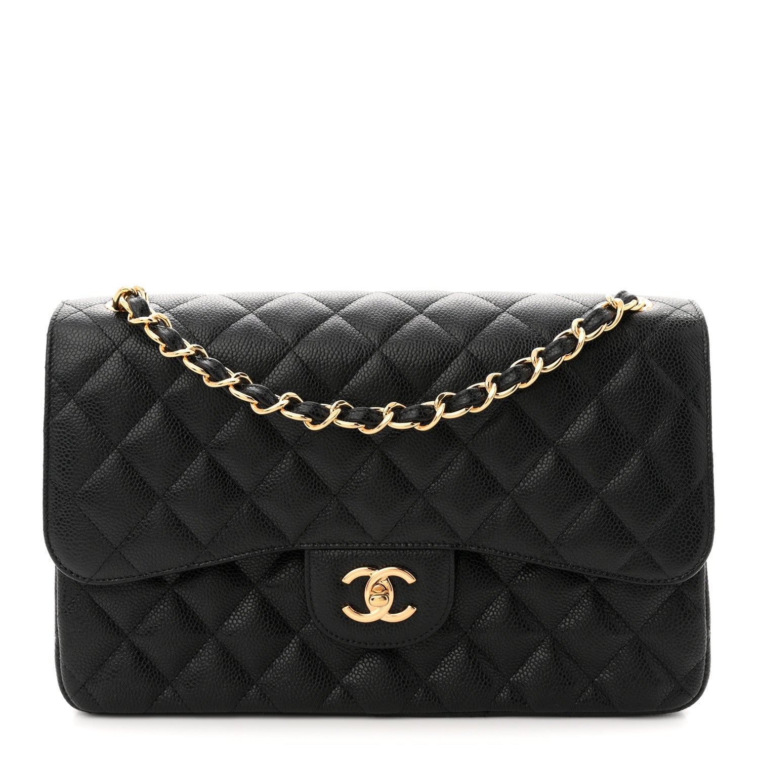 Chanel Caviar Quilted Jumbo Double Flap Black