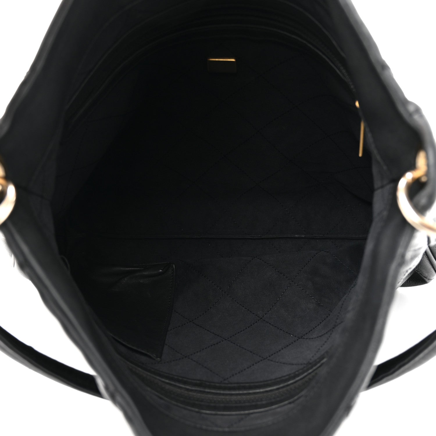 Chanel Calfskin Stitched Hobo Black