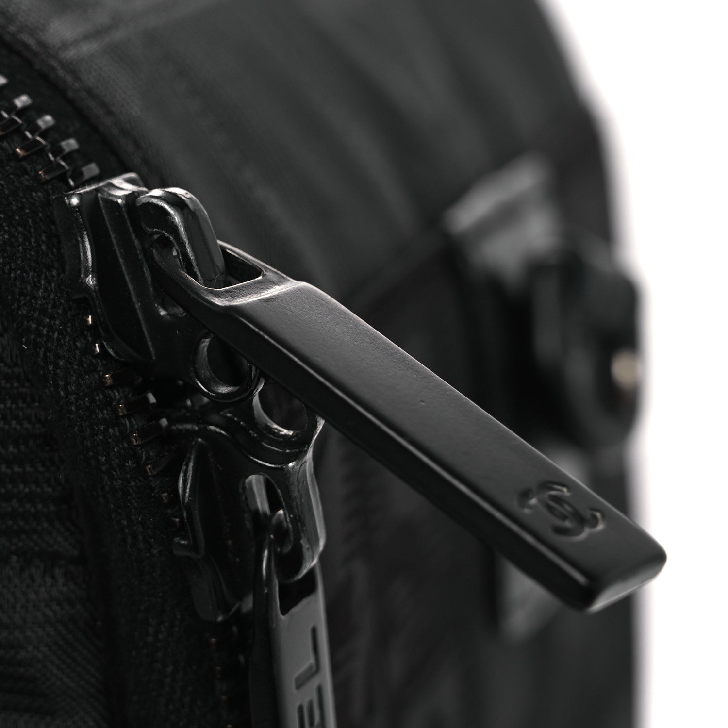 Chanel Nylon Travel Shoulder Bag Black
