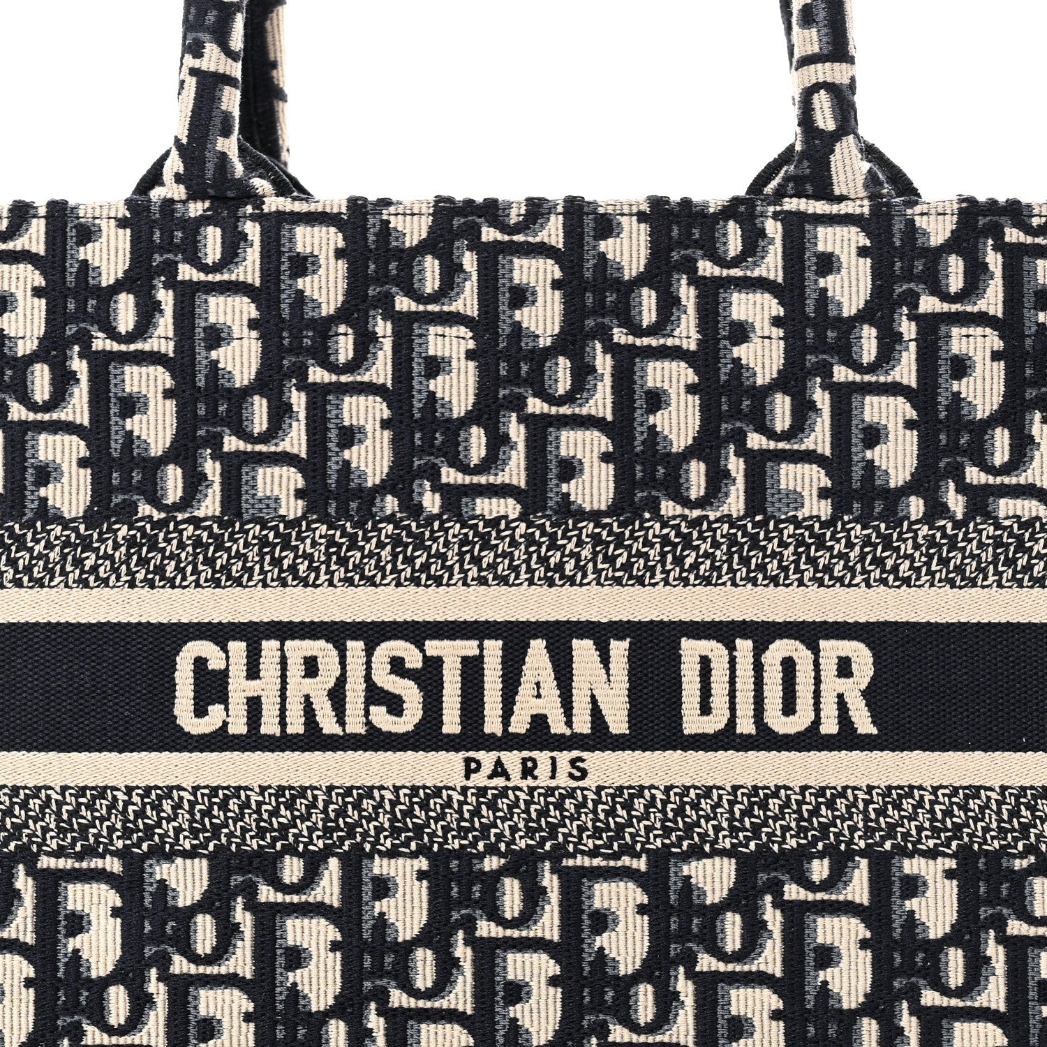Christian Dior Oblique Small Book Tote Blue Multicolor