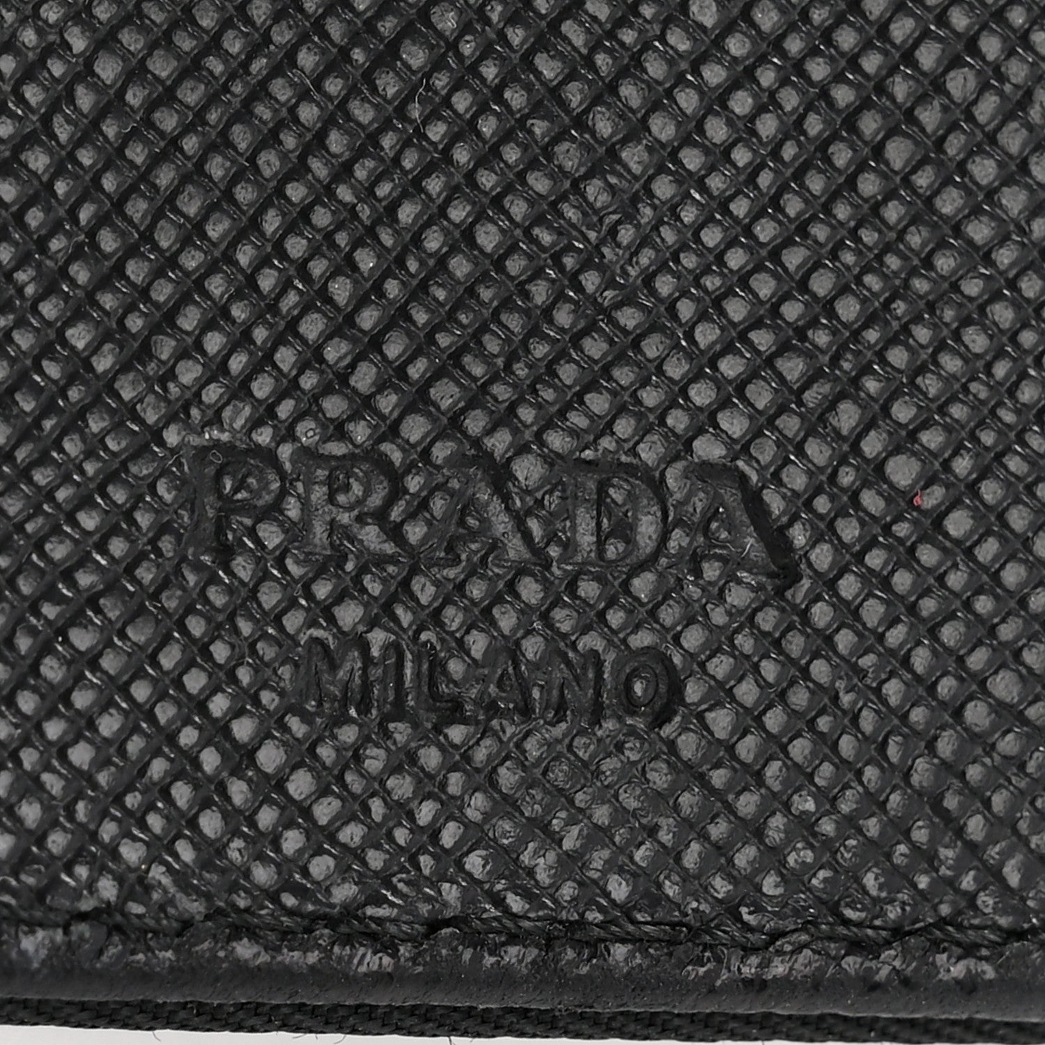 Prada Tessuto Nylon Tri-Fold Compact Wallet  Black