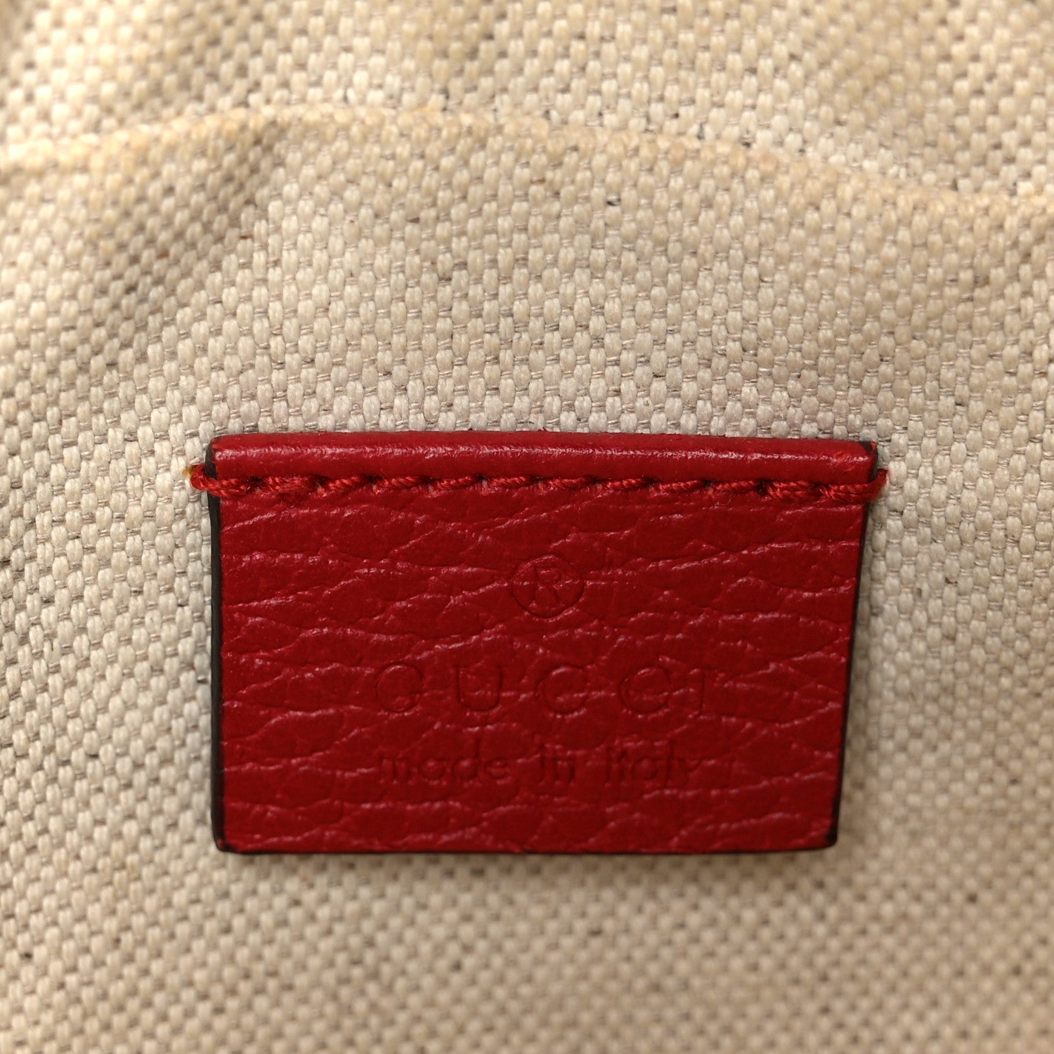 Gucci Grained Calfskin Sylvie Web Kingsnake Small Camera Bag Red Multicolor