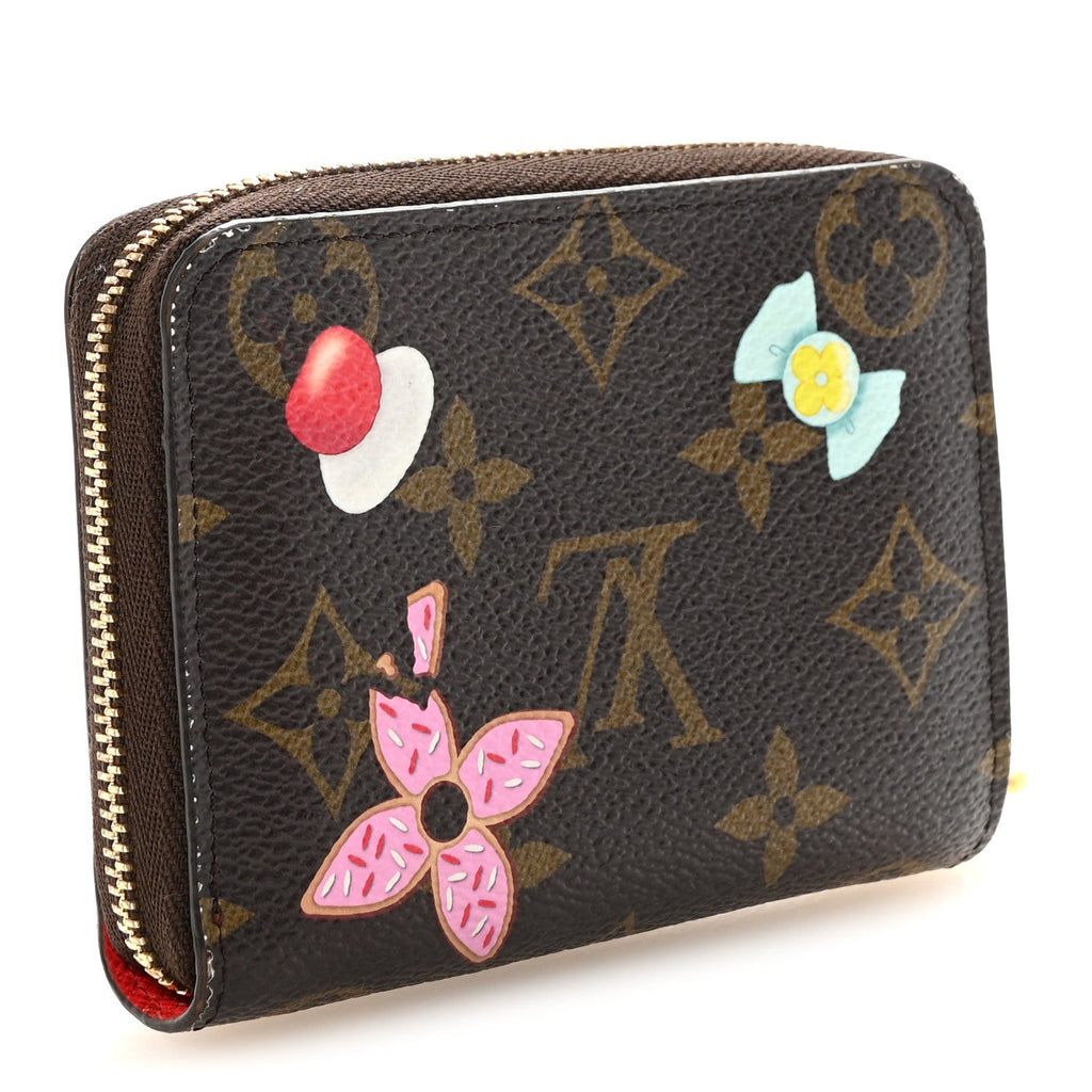 Louis Vuitton Monogram 2024 Christmas Animation Candy Factory Zippy Coin Purse Candy Red