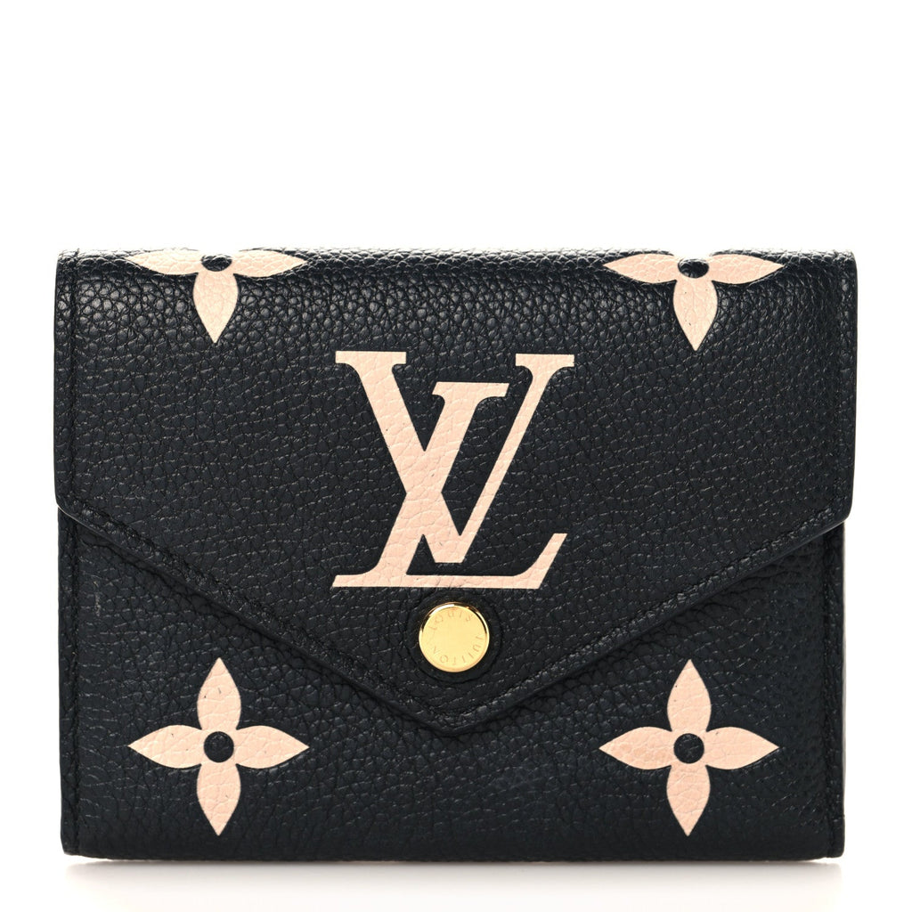 Louis Vuitton Empreinte Monogram Giant Victorine Wallet Black Beige