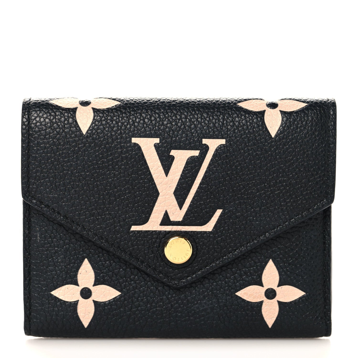 Louis Vuitton Empreinte Monogram Giant Victorine Wallet Black Beige