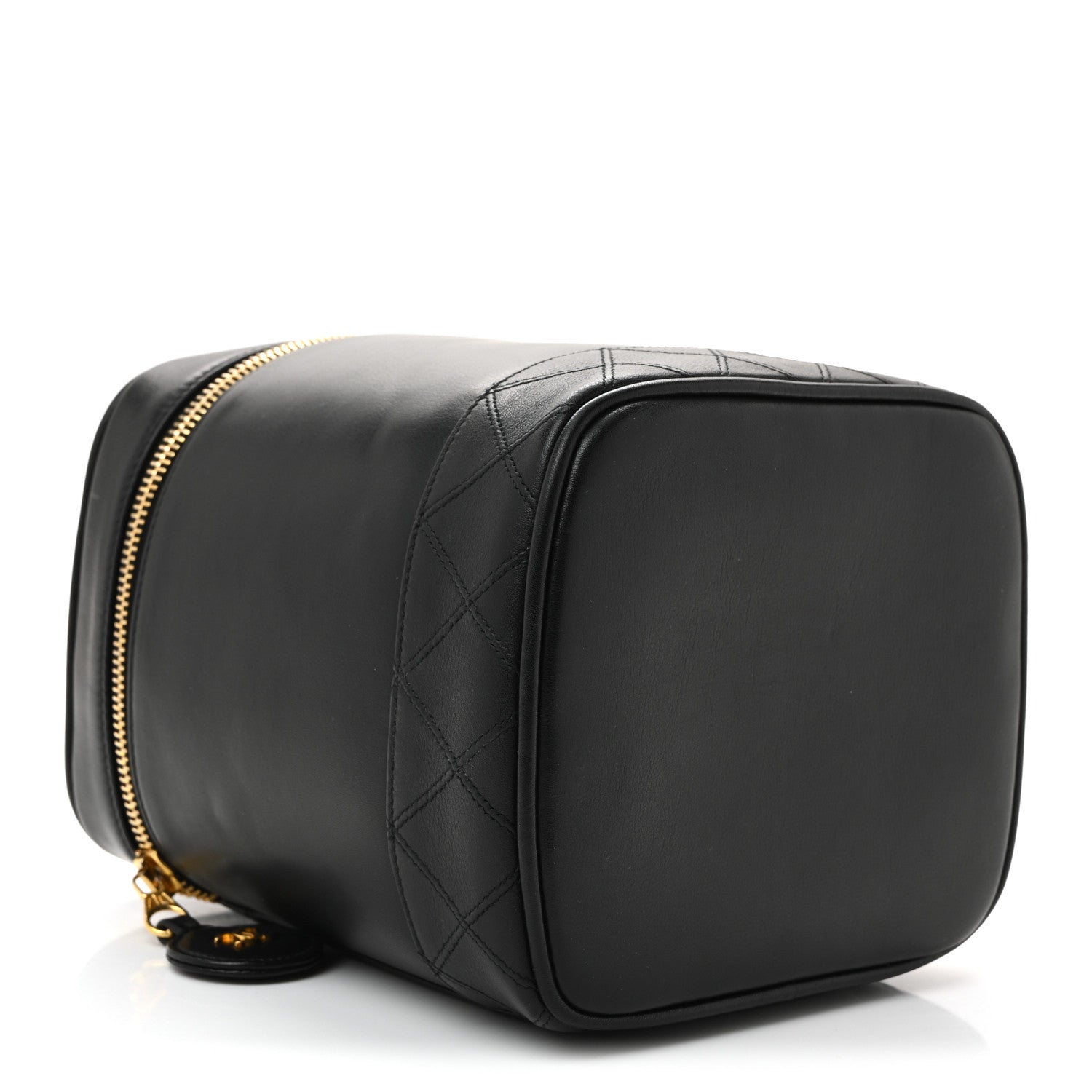 Lambskin Vanity Cosmetic Bag Black