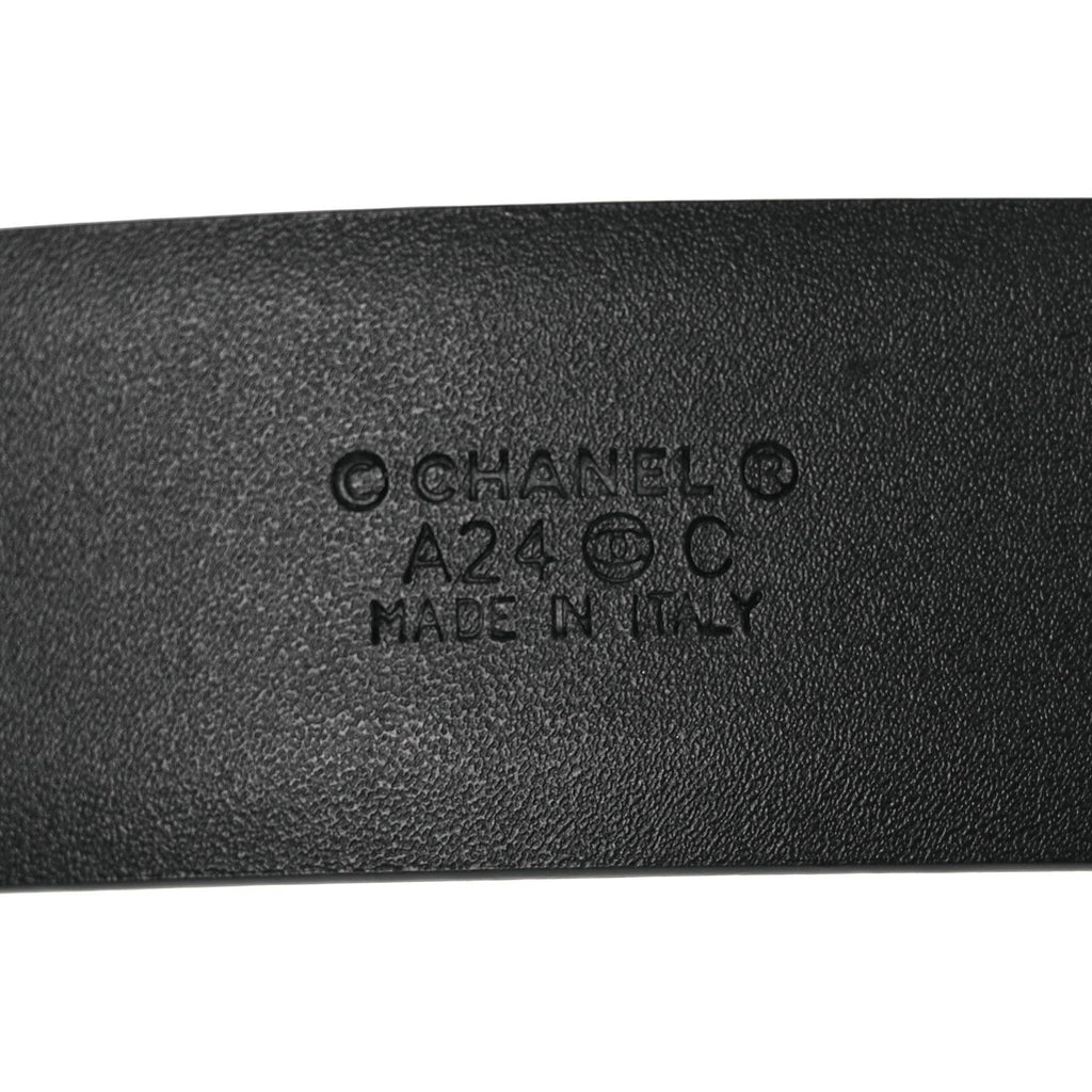 Calfskin Crystal CC Belt 85 34 Black Multicolor
