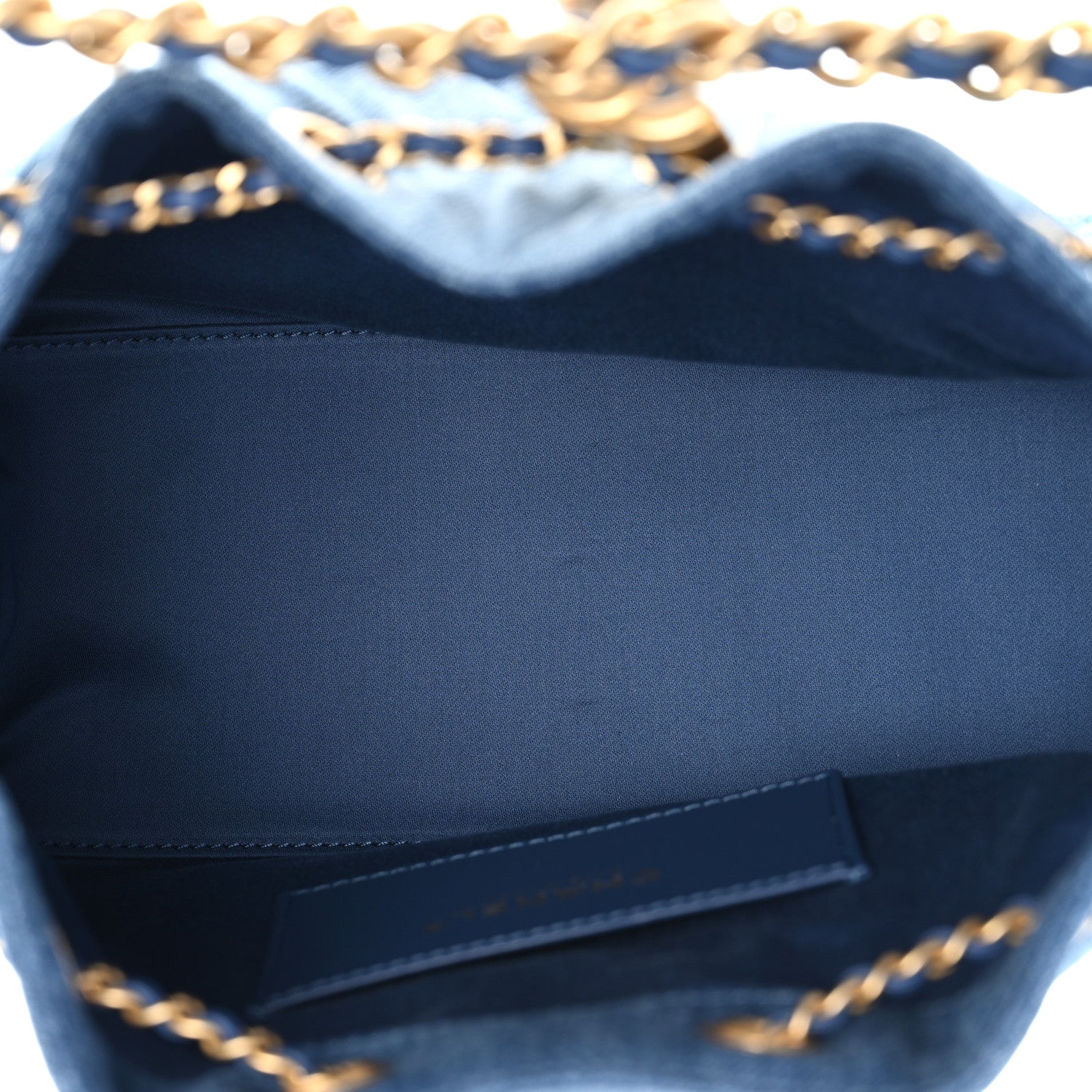 Chanel Washed Denim Quilted Small Chanel 25 Handbag Blue