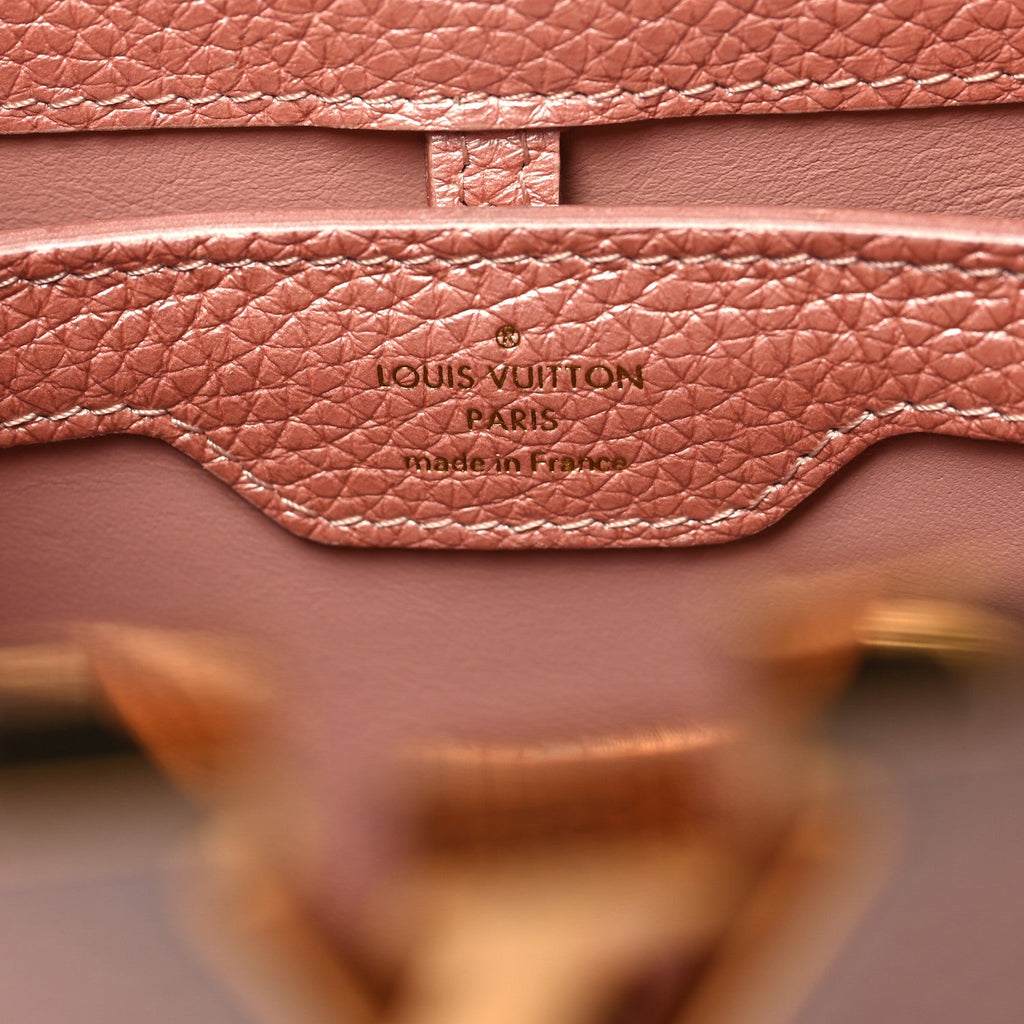 Louis Vuitton Metallic Taurillon Capucines BB Pearly Pink