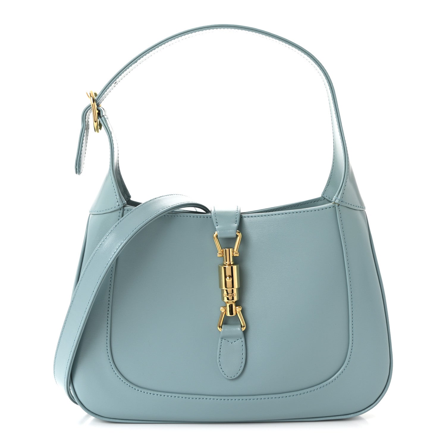 Gucci Boarded Dyana Lux Calfskin Small Jackie 1961 Hobo Dusty Azure