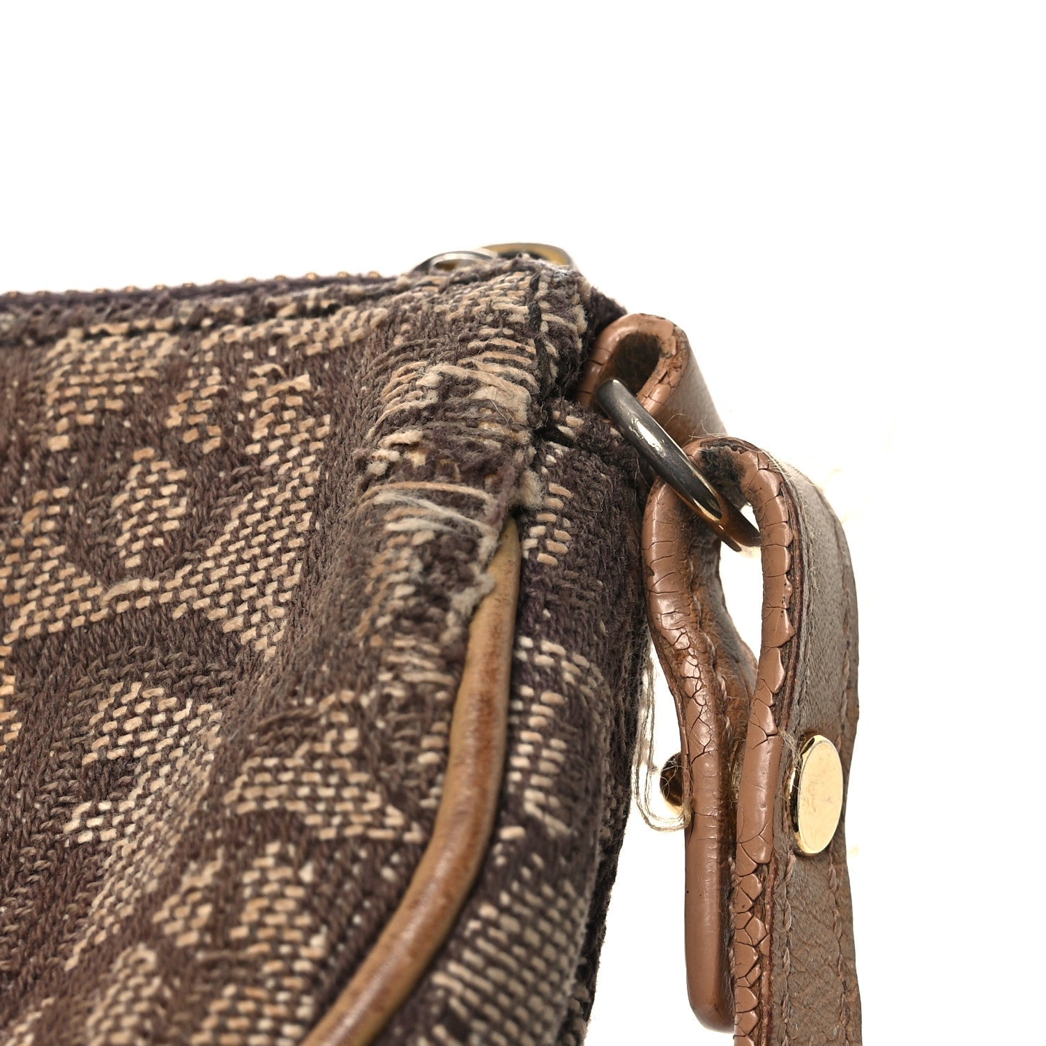 Christian Dior Monogram Mini Saddle Pochette Brown