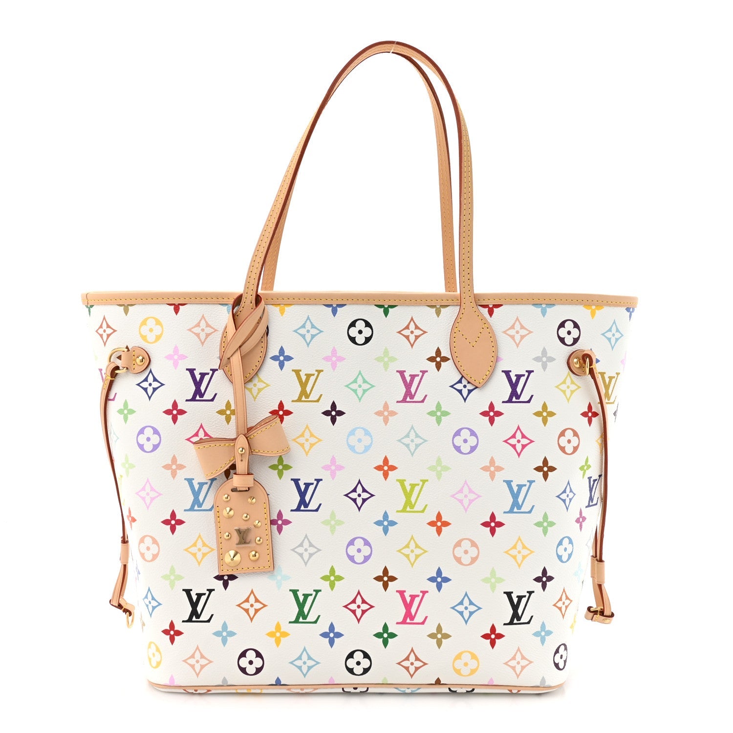 Louis Vuitton LV x TM Monogram Multicolor Neverfull MM White