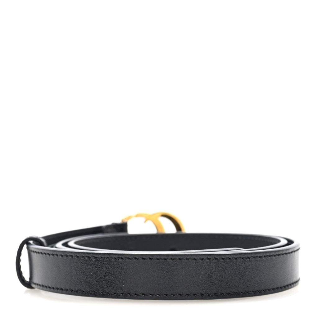 Gucci Calfskin Double G 20mm Belt 80 32 Black