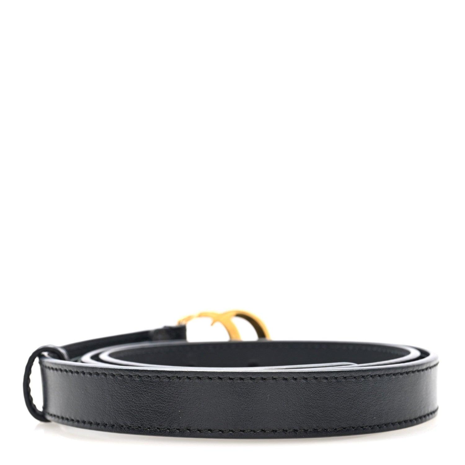 Gucci Calfskin Double G 20mm Belt 80 32 Black