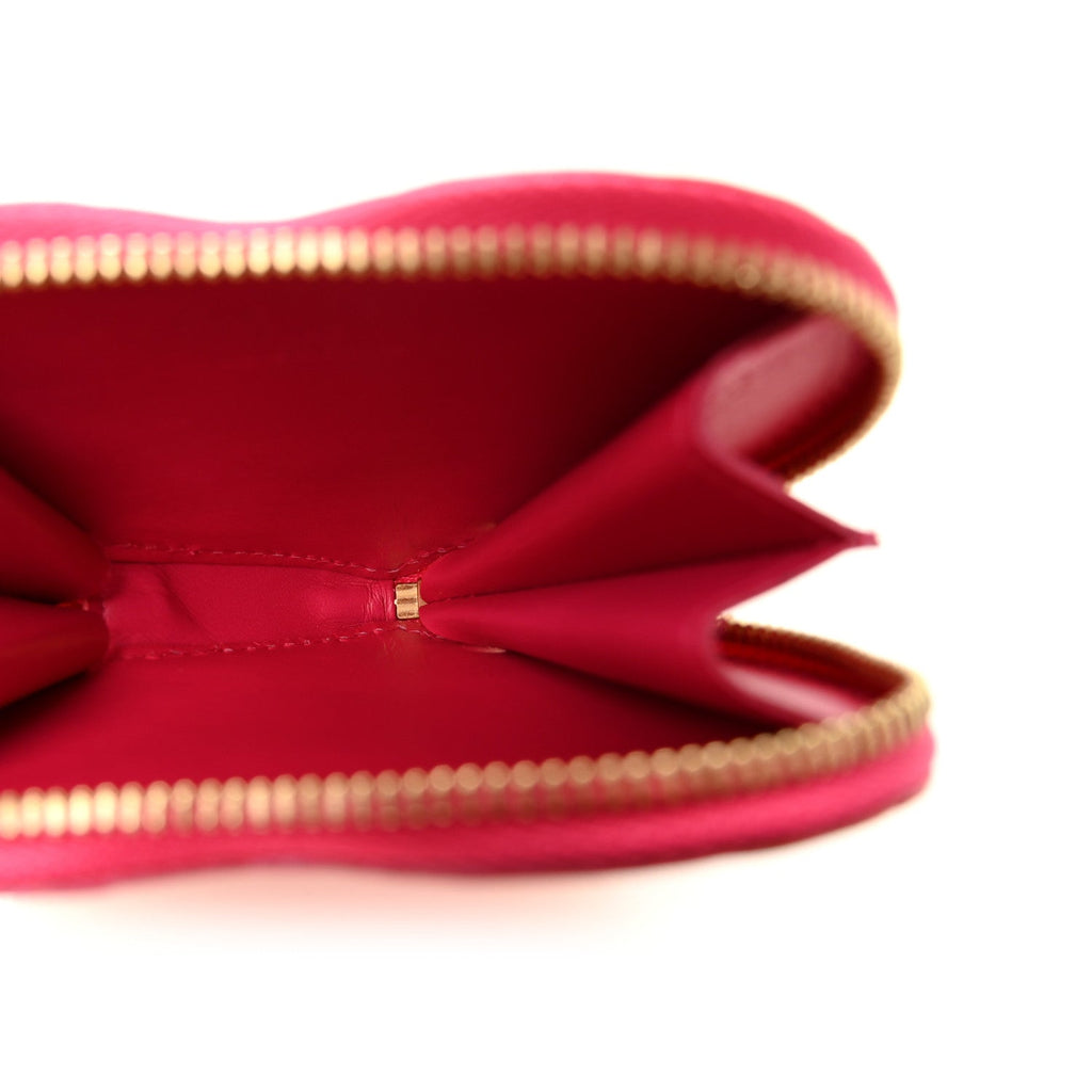 Louis Vuitton Vernis Heart Coin Purse Rose Pop