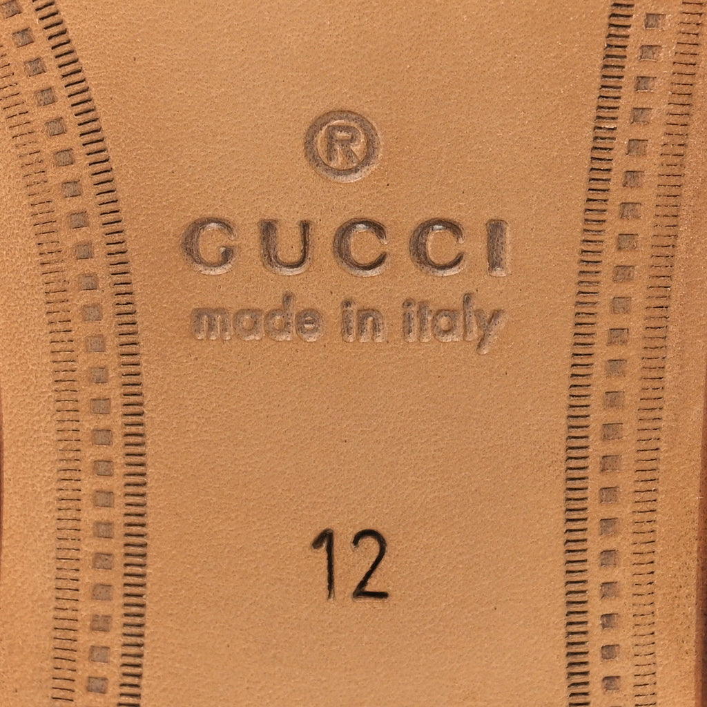 Gucci Luxury Suede GG Monogram Horsebit Mens Jordy Loafers 12 Night Cocoa