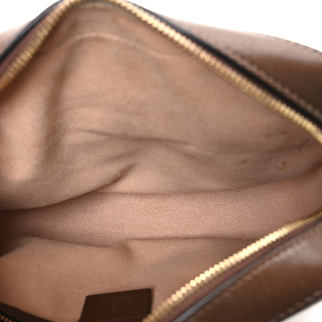 Gucci GG Supreme Monogram Small Horsebit 1955 Shoulder Bag Beige Brown Sugar