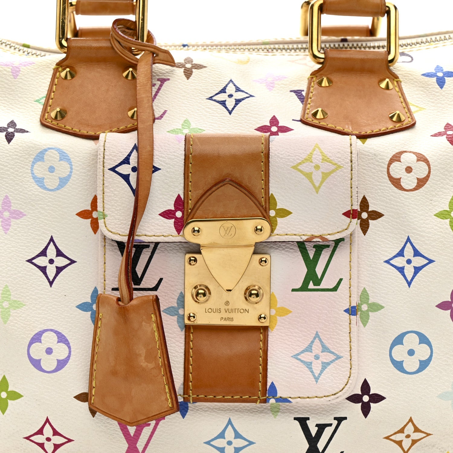 Louis Vuitton Monogram Multicolor Speedy 30 White
