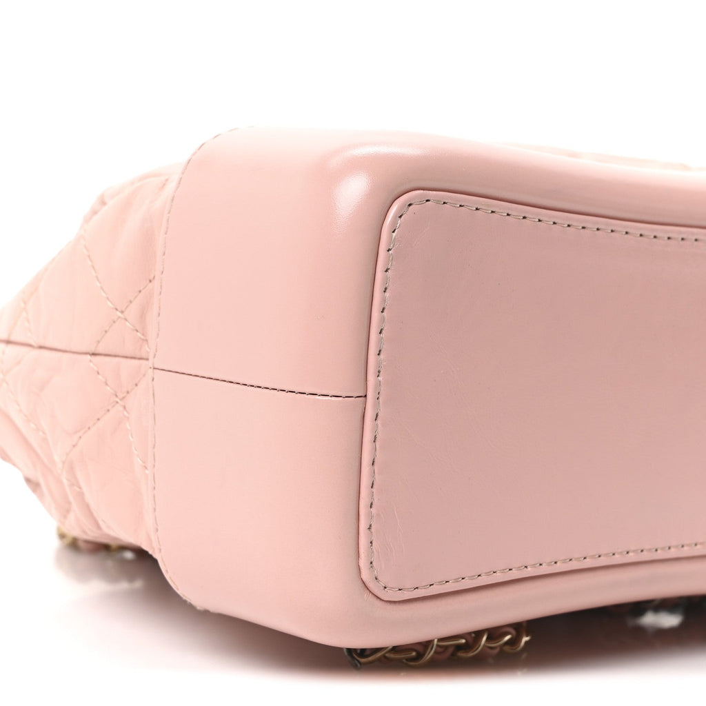 Chanel Aged Calfskin Quilted Small Gabrielle Backpack Pink