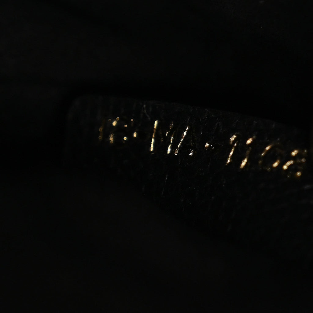 Christian Dior Grained Calfskin Mini Saddle Bag Black
