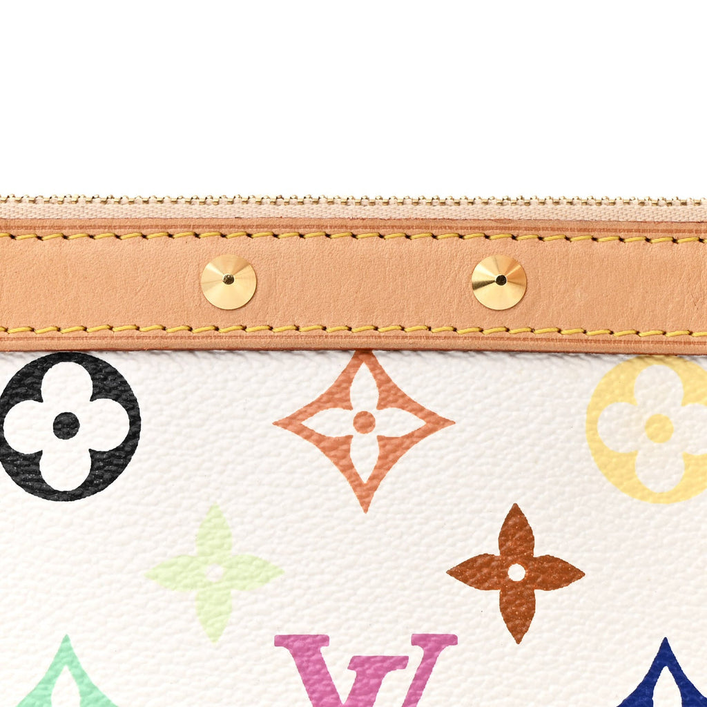 Louis Vuitton Monogram Multicolor Pochette Accessories White