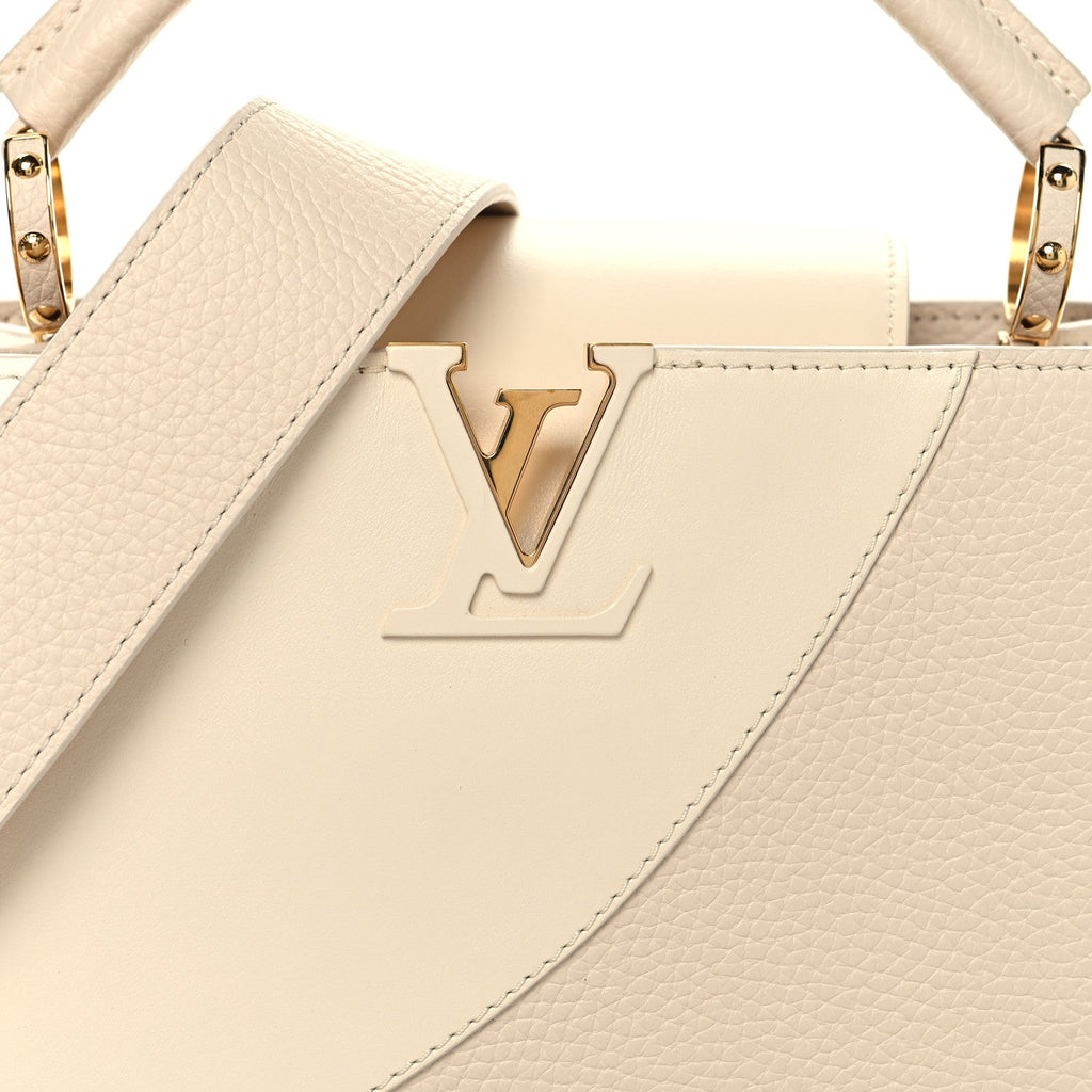 Louis Vuitton Taurillon Gelato Capucines BB Tonal Vanilla Beige
