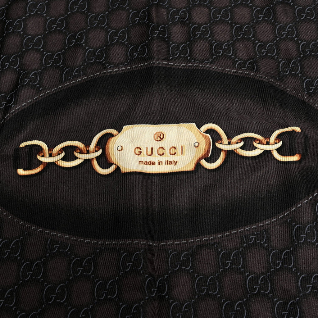 Gucci Silk Monogram Square Scarf Brown