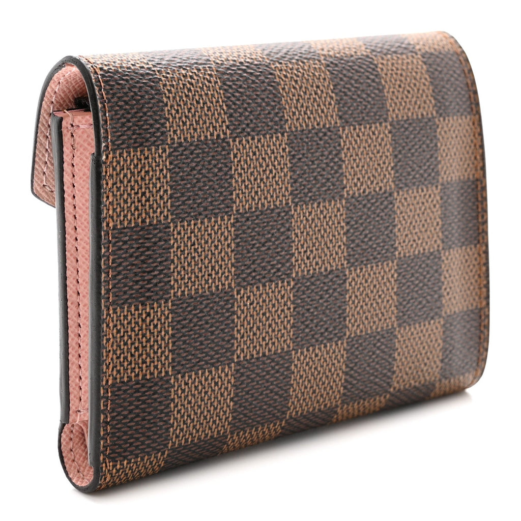 Louis Vuitton Damier Ebene Victorine Wallet Rose Ballerine