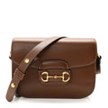 Gucci Azalea Calfskin Horsebit 1955 Shoulder Bag Brown Sugar