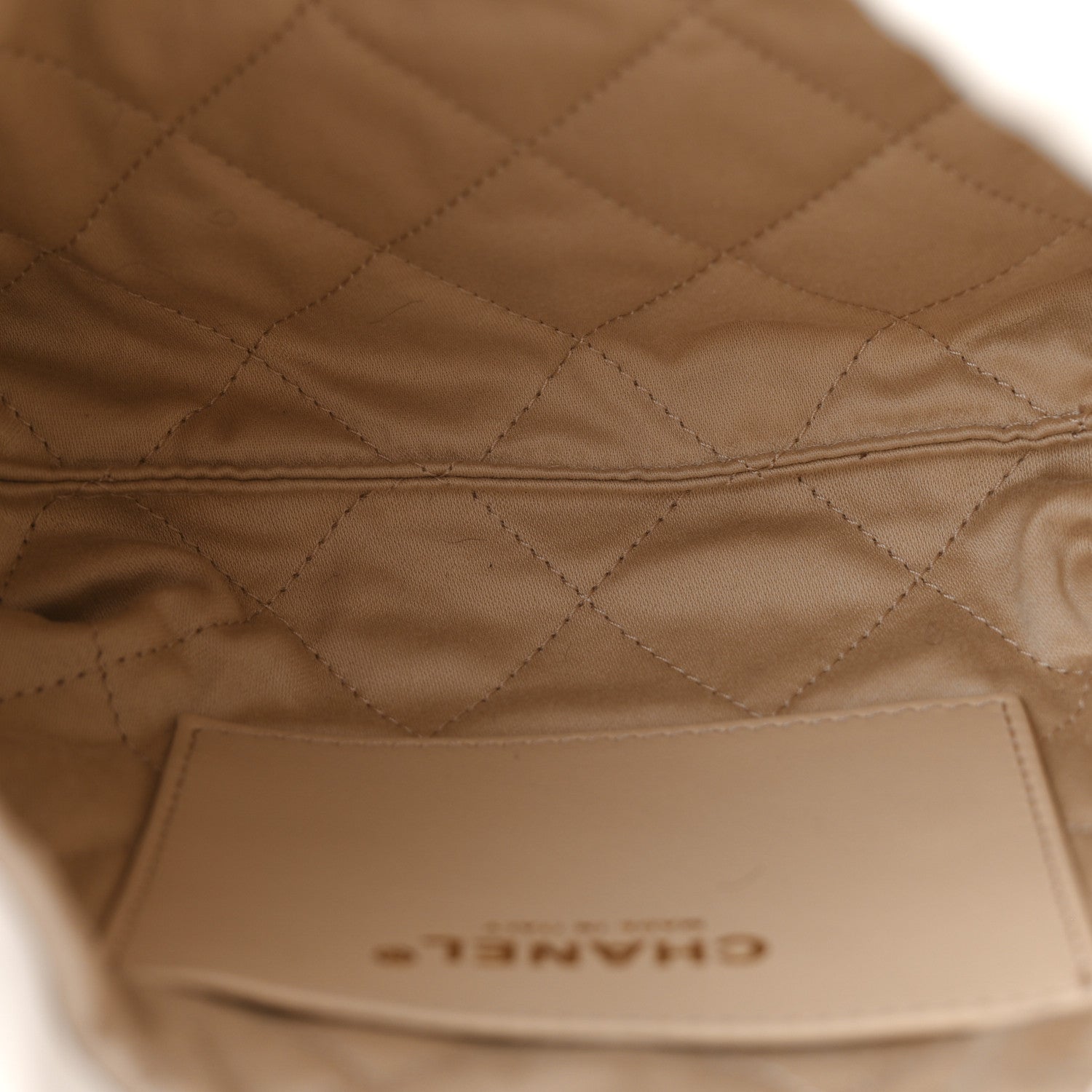 Chanel Shiny Calfskin Quilted Mini Chanel 22 White