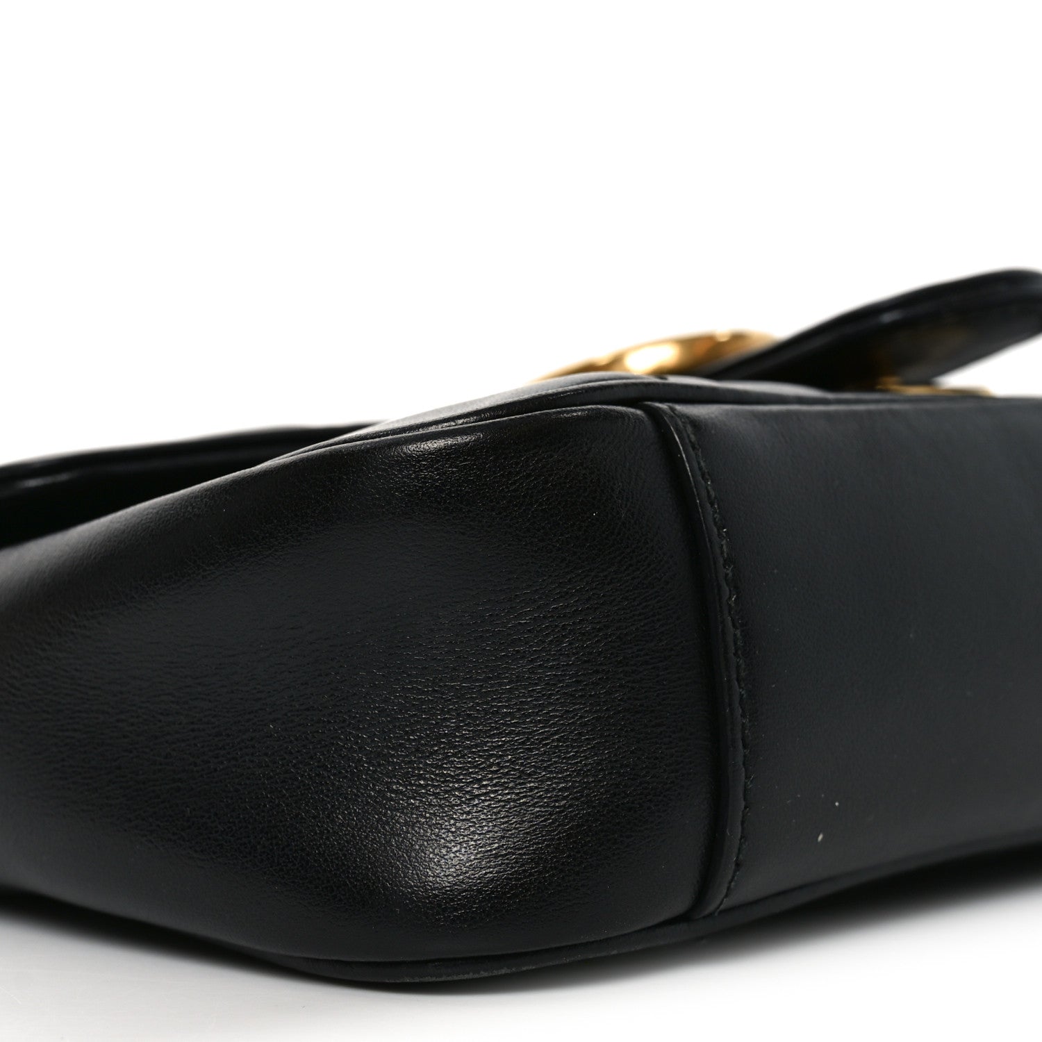 Gucci Calfskin Matelasse Mini GG Marmont Shoulder Bag Black