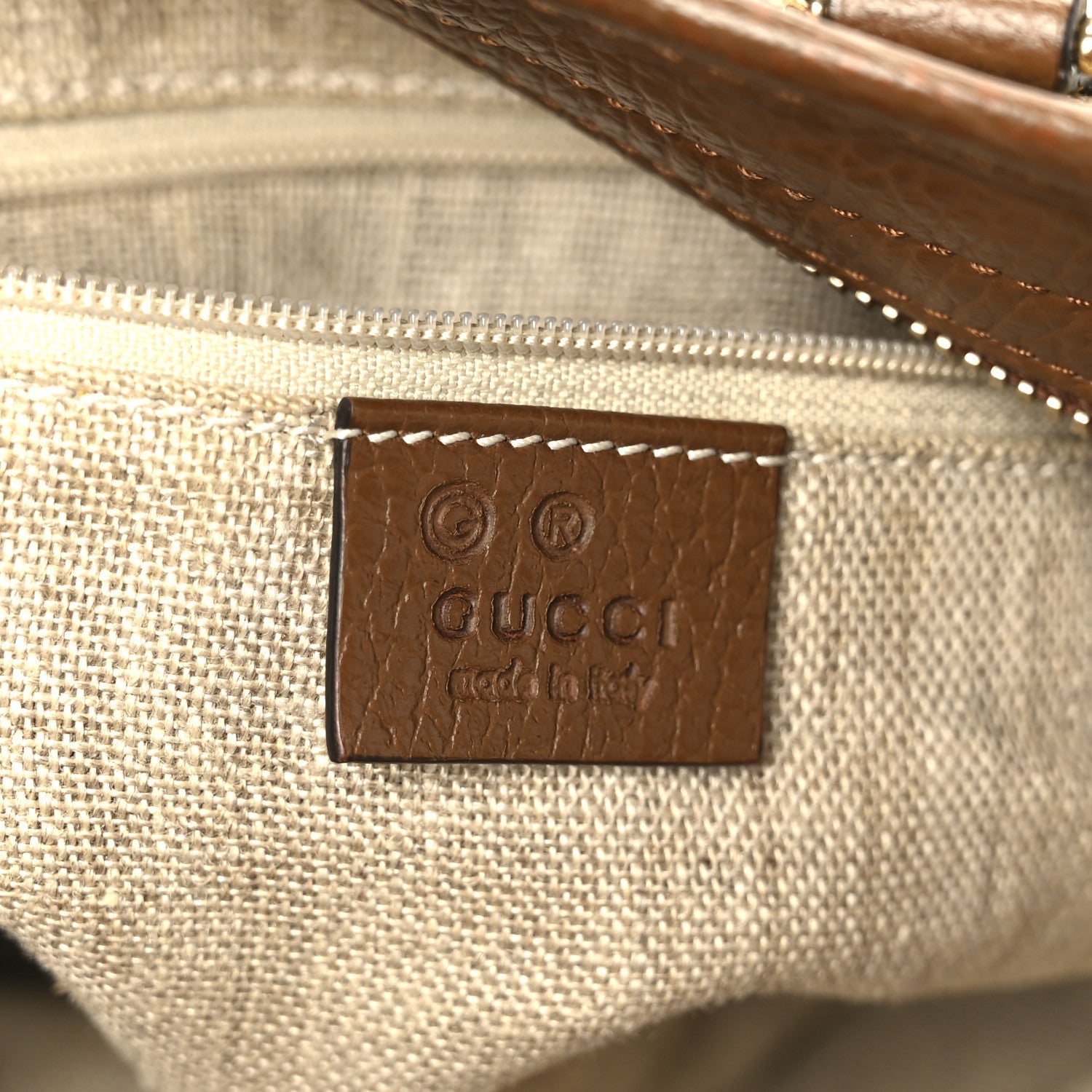 Gucci Monogram Small Bree Tote Beige Tabacco