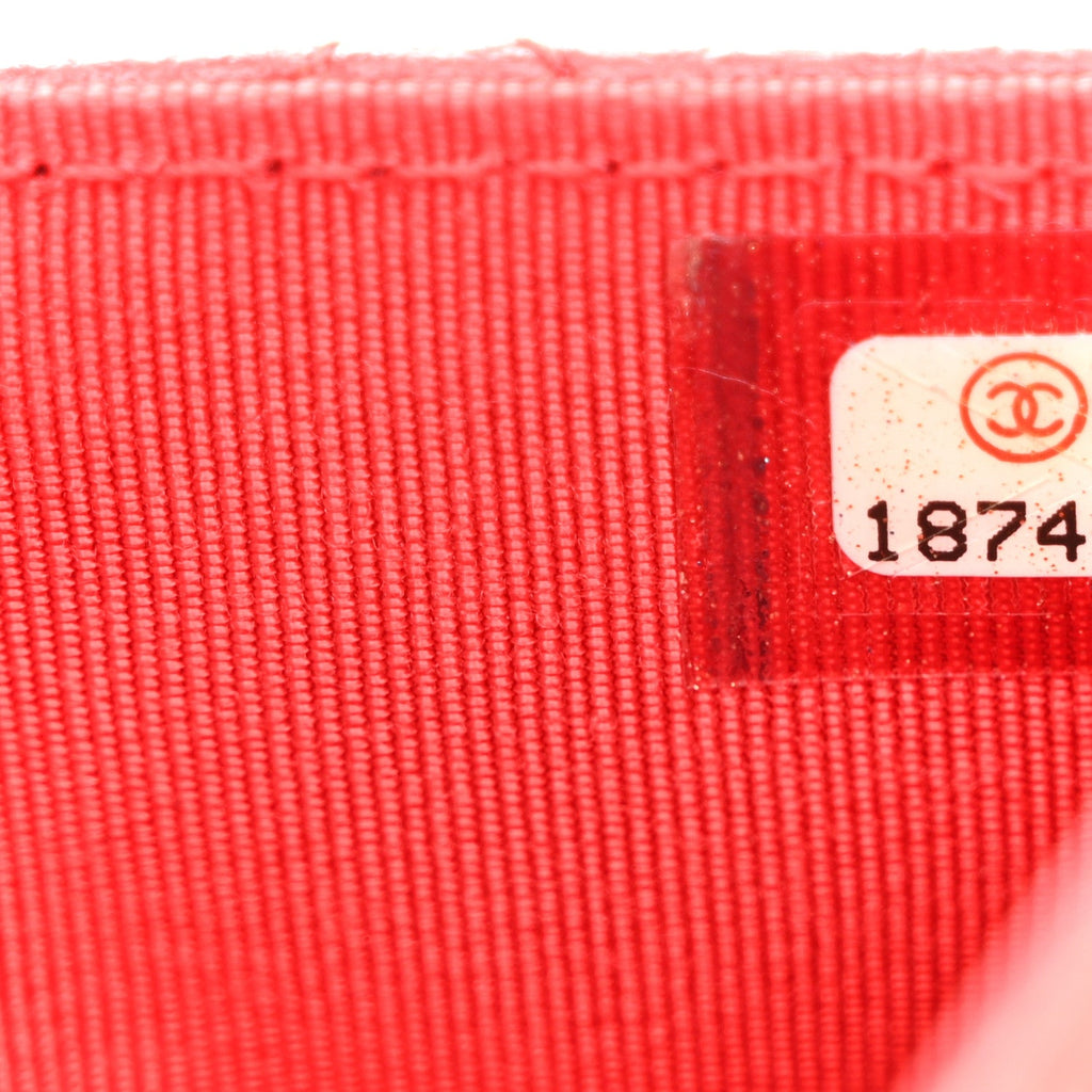 Chanel Caviar Quilted Wallet on Chain WOC Red