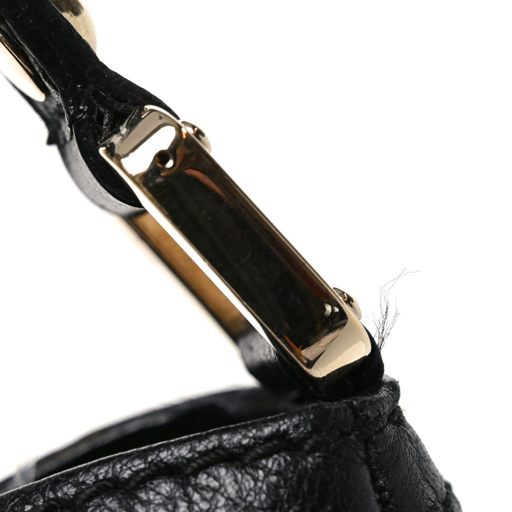Gucci Monogram Large New Ladies Web Hobo Black
