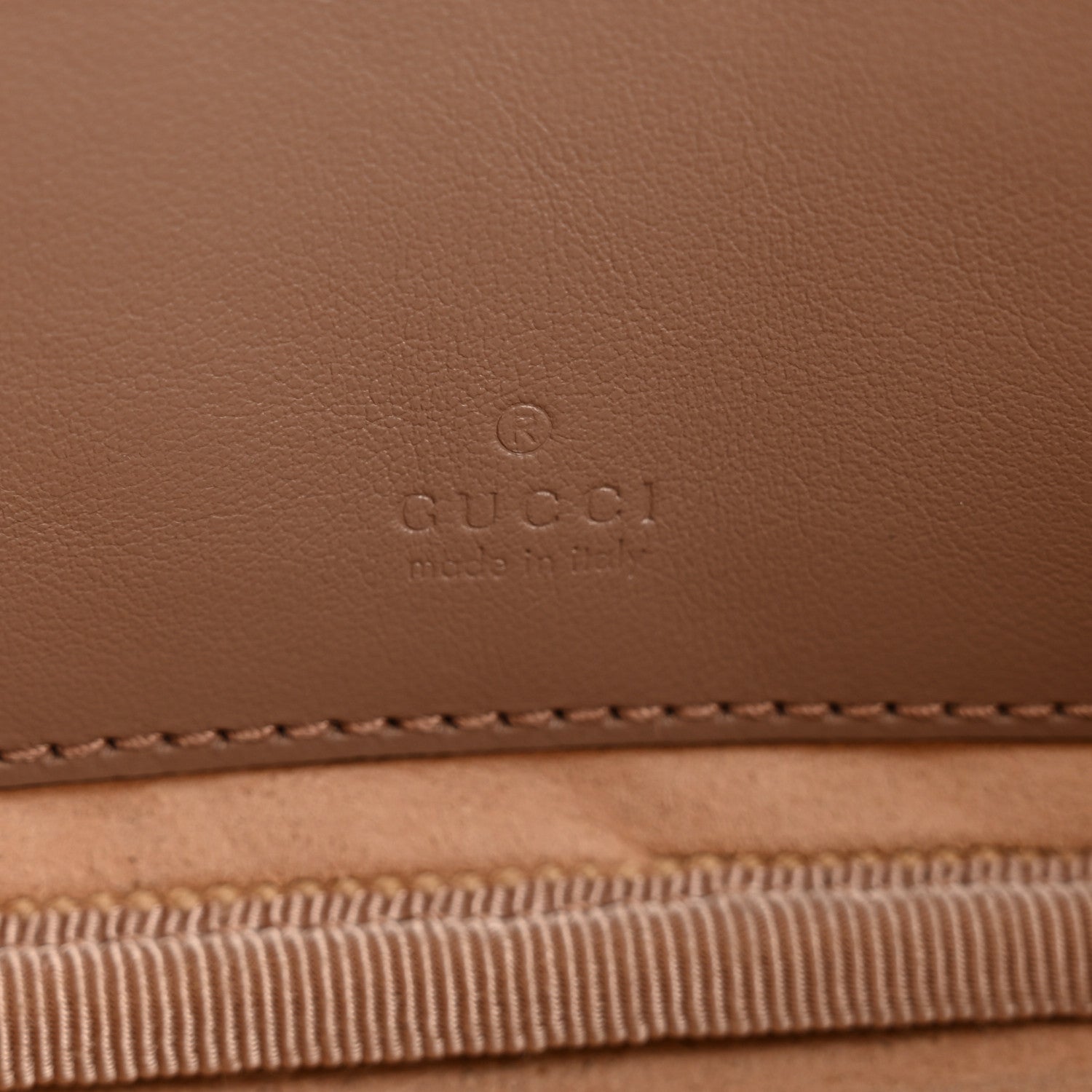 Gucci Calfskin Matelasse Mini GG Marmont Chain Crossbody Bag Porcelain Rose
