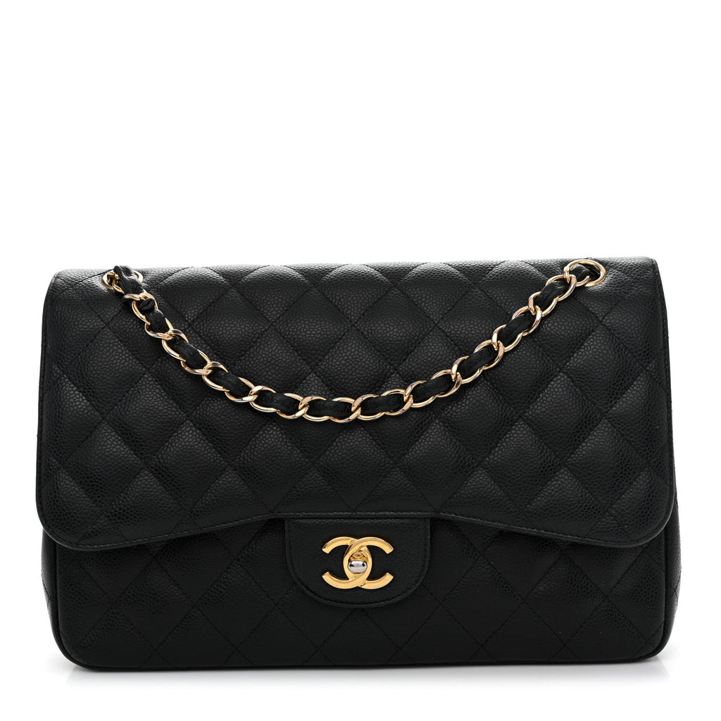 Chanel Caviar Quilted Jumbo Double Flap Black