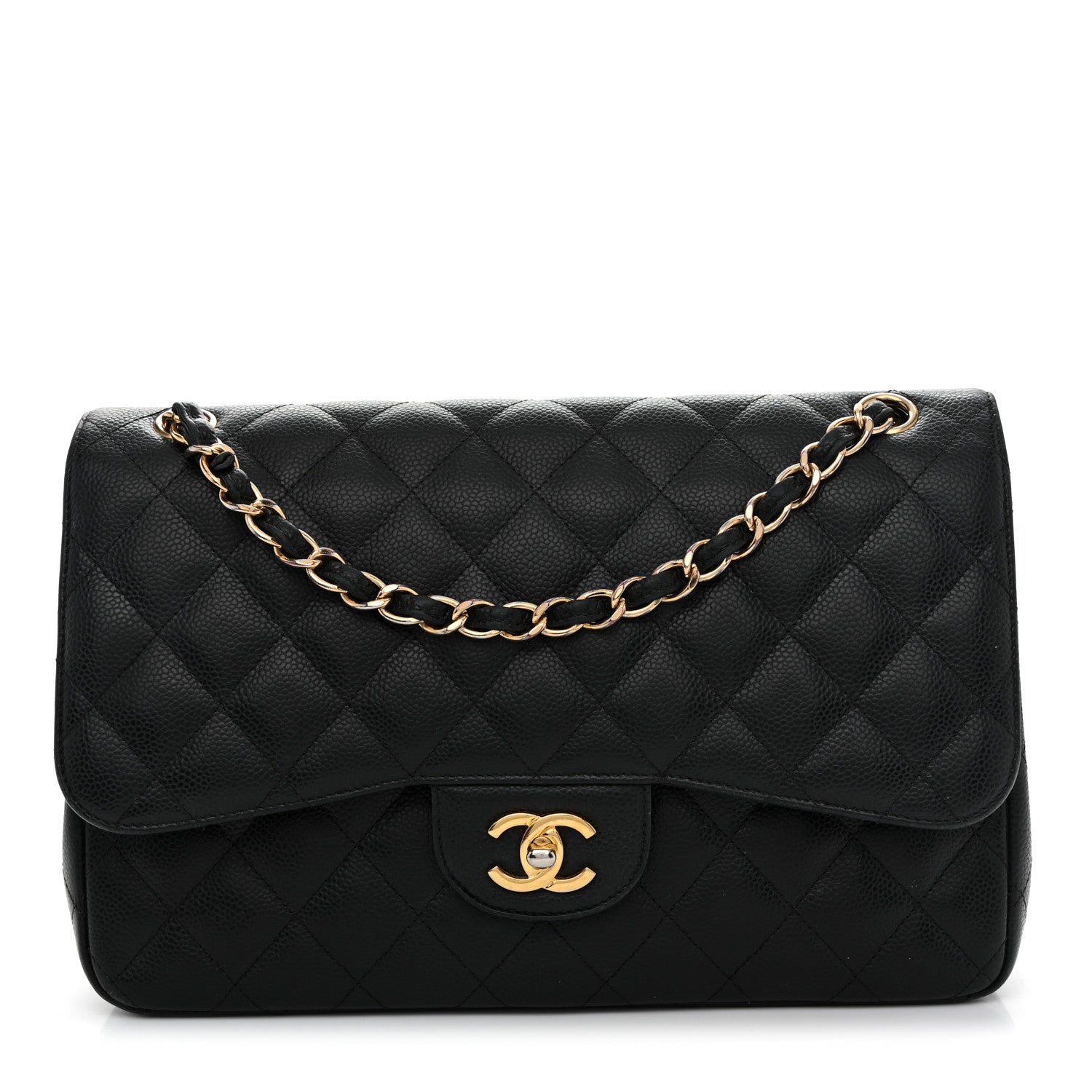 Chanel Caviar Quilted Jumbo Double Flap Black