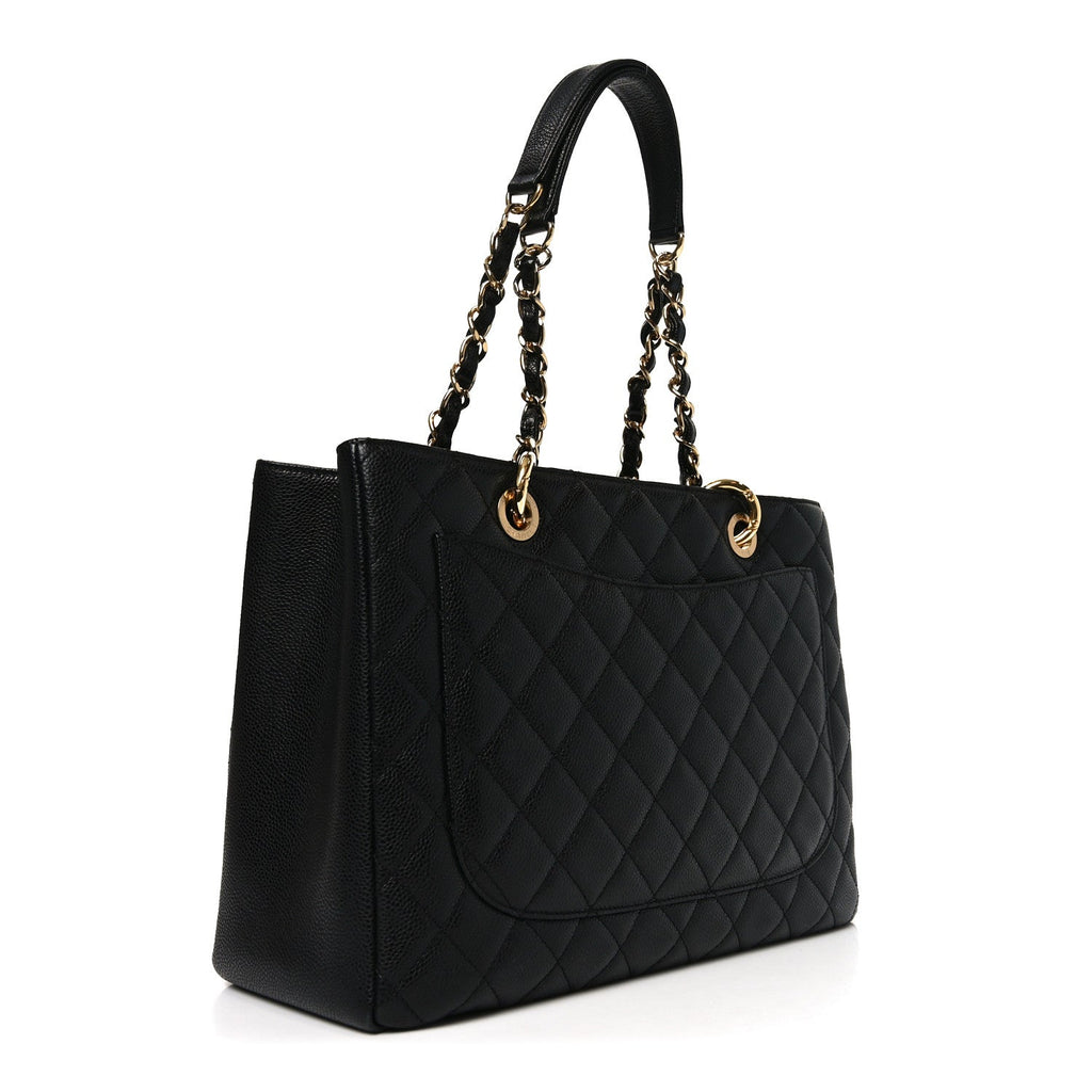 Chanel Caviar Quilted Grand Shopping Tote GST Black