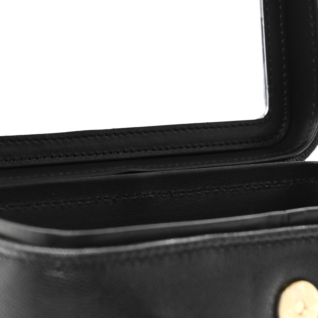 Chanel Shiny Caviar Preppy Coco Long Vanity With Strap Black