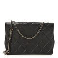 Chanel Lambskin Quilted Large Diamond CC Flap Black