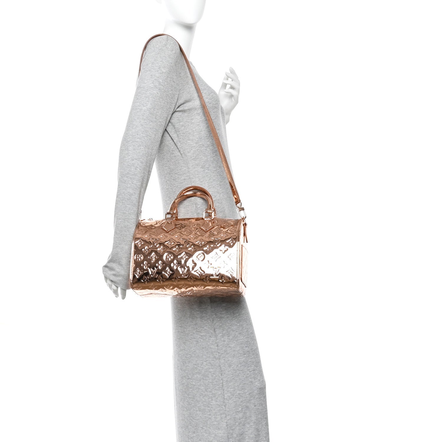 Louis Vuitton Monogram Miroir Speedy Bandouliere 25 Copper