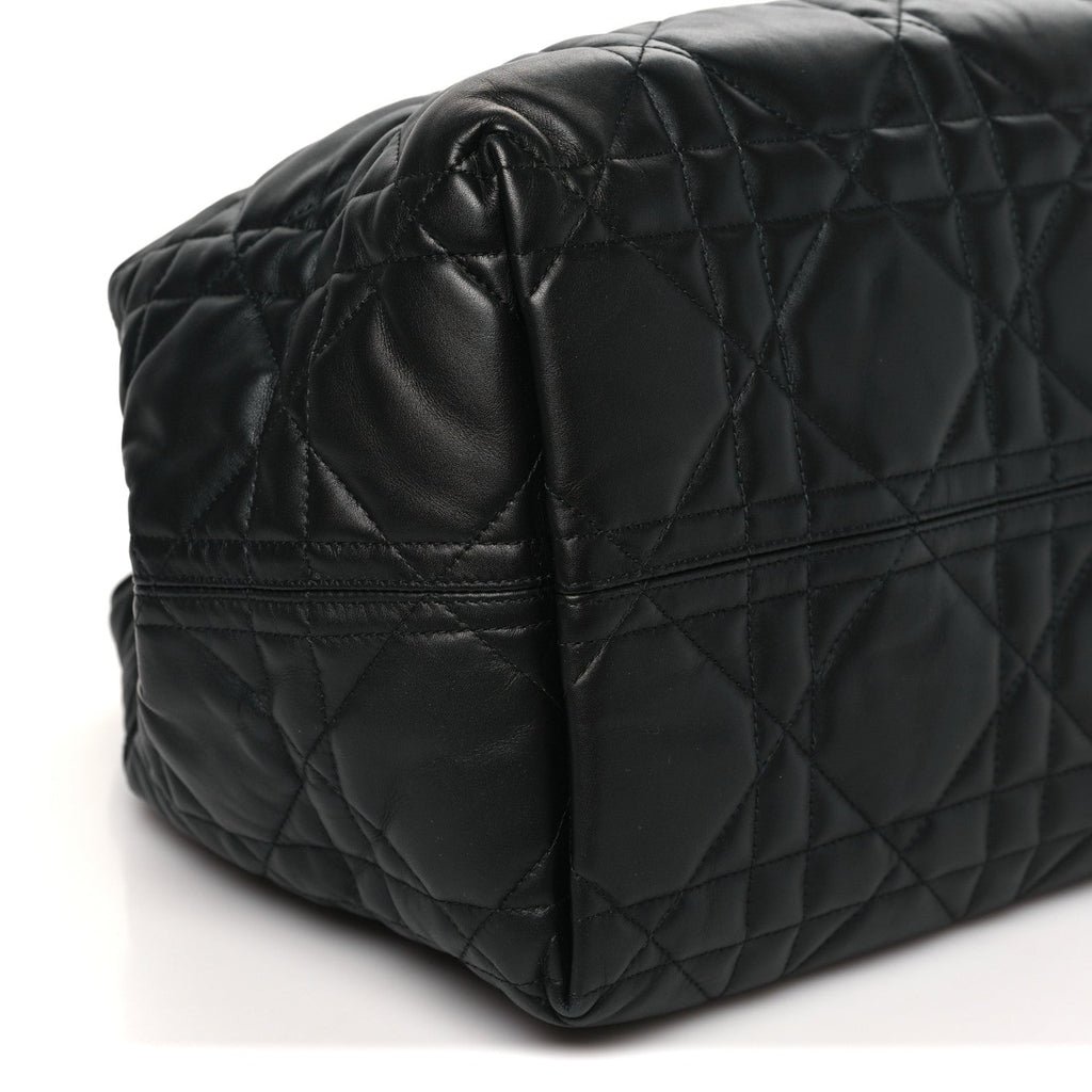 Christian Dior Calfskin Macrocannage Large Toujours Black