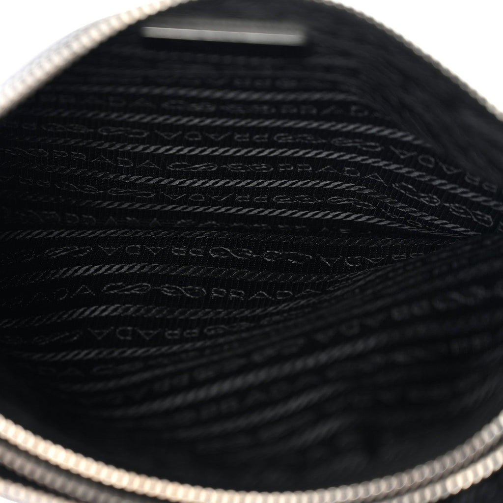 Prada Re-Nylon Saffiano Re-Edition 2000 Double Zip Crossbody Bag Black