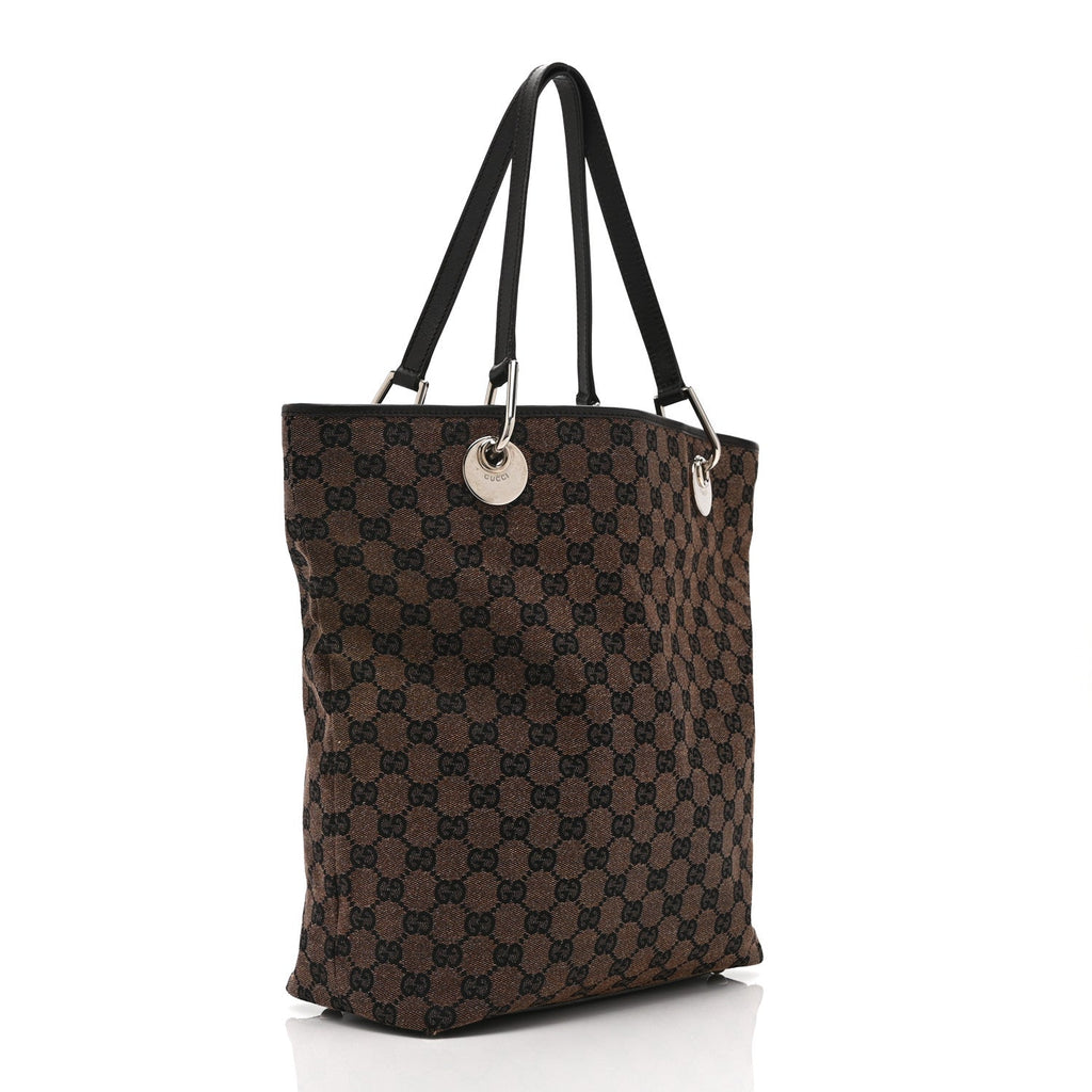 Gucci Monogram Large Eclipse Tote Dark Brown